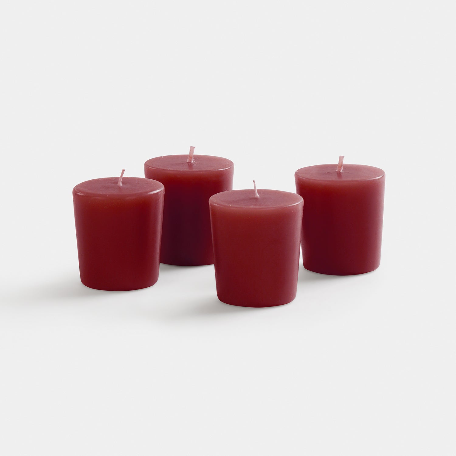 Set Of 4 Red Spiced Apple Votive Candles