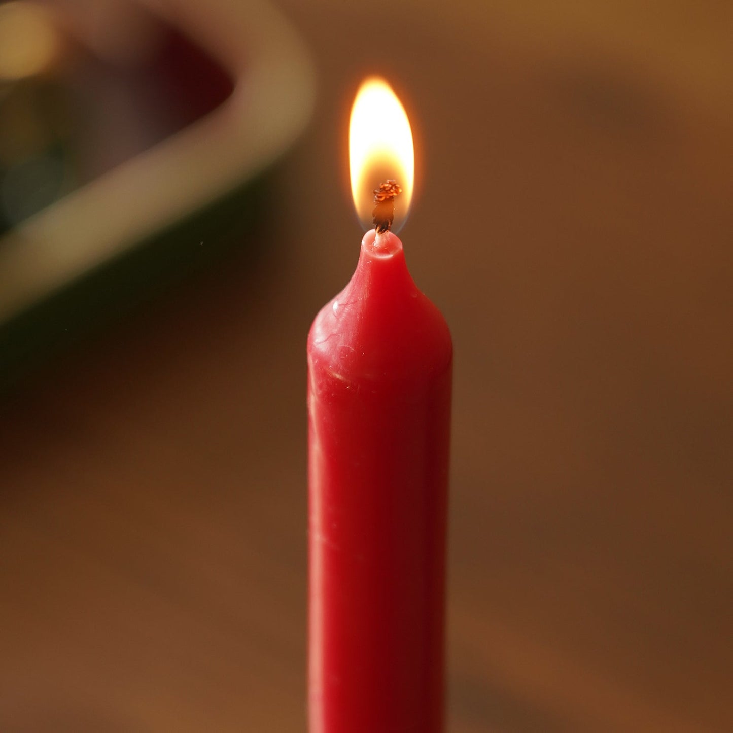 Set of 2 Red Spiced Apple Tapered Candles