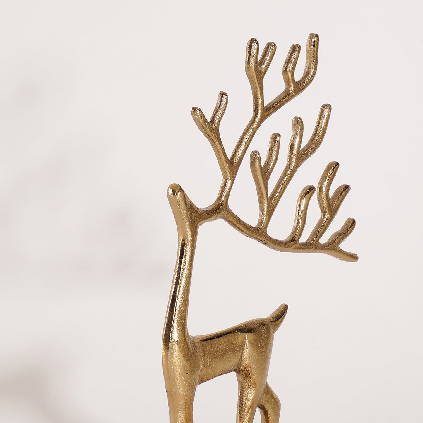 Gold Reindeer Metal Tealight Holder