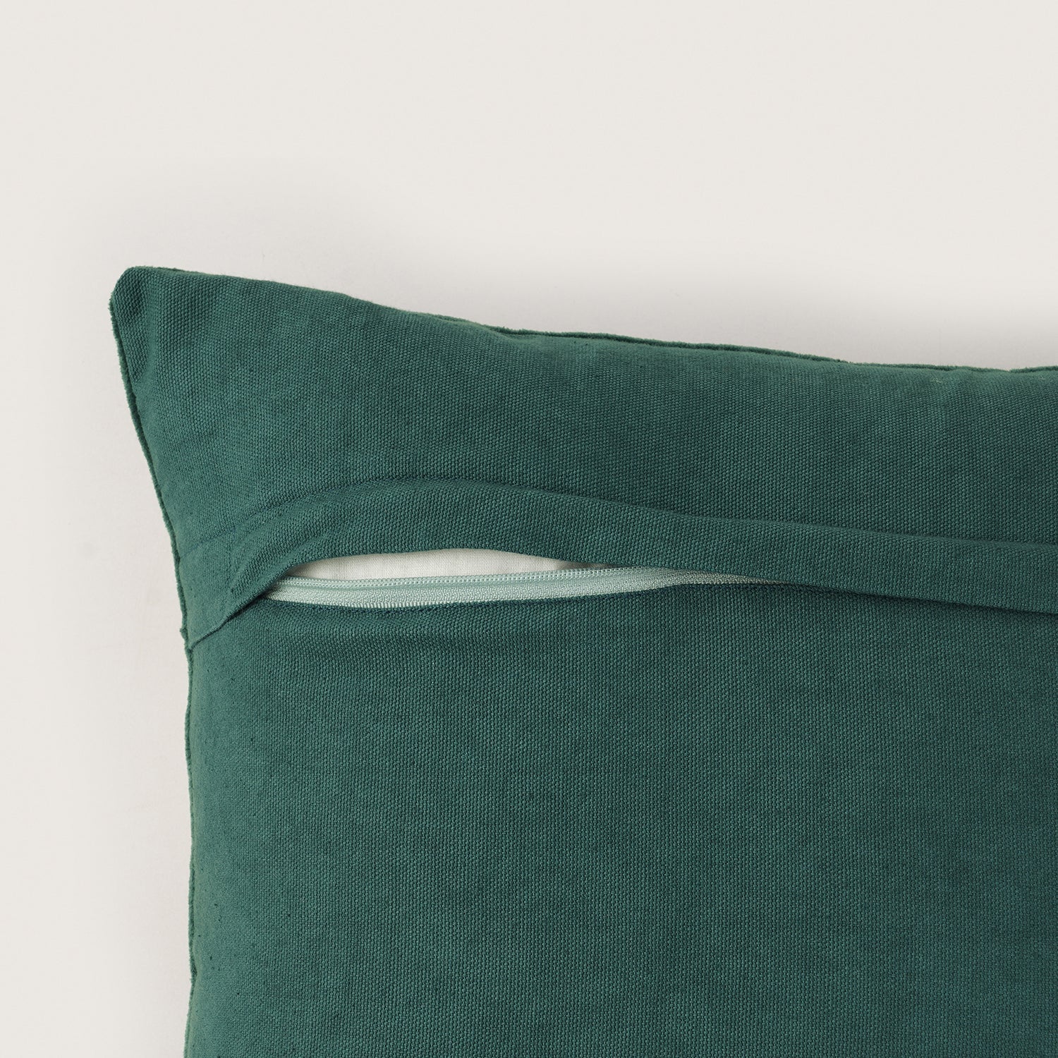 Green Christmas Tree Embroidered Square Cushion Cover