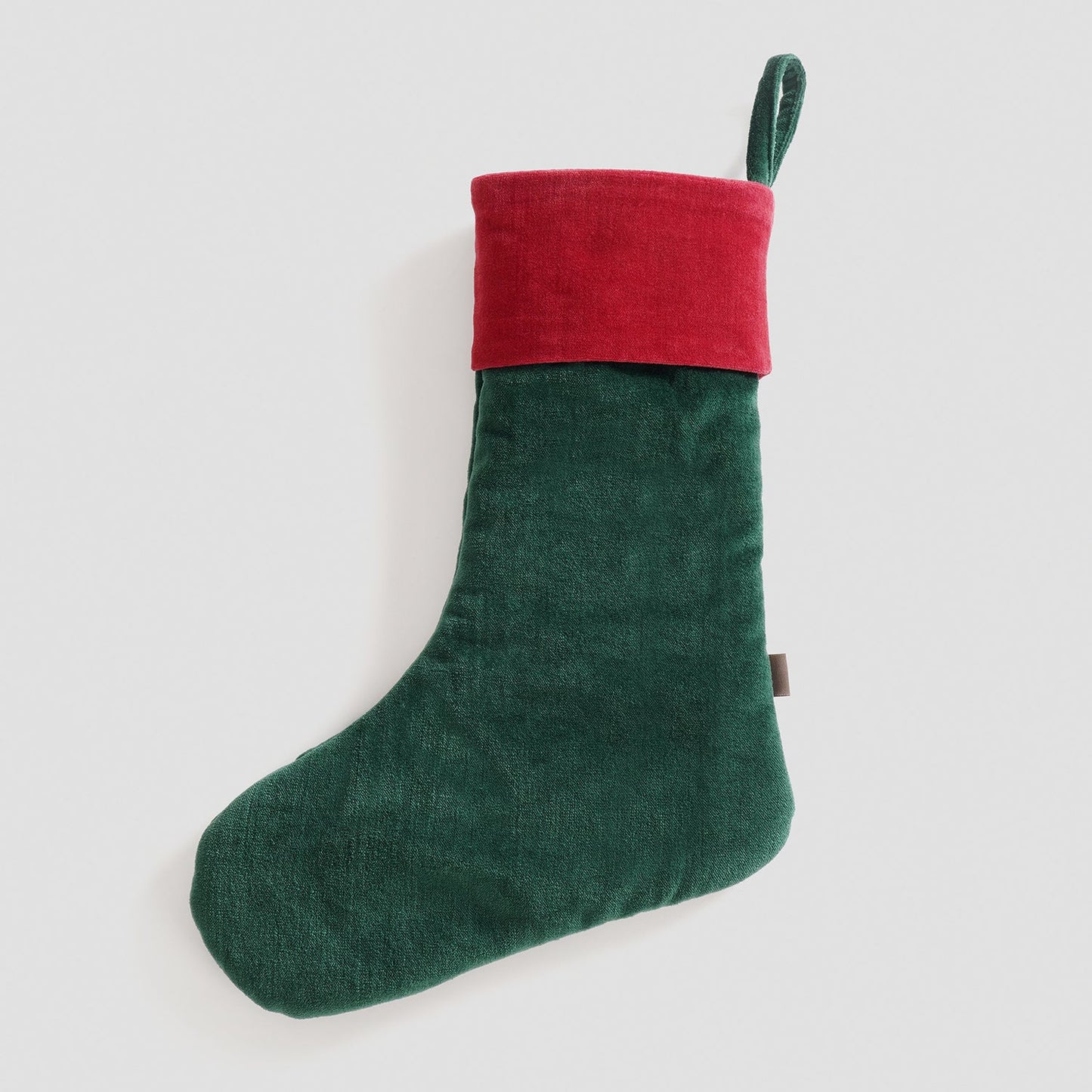 Green Appliqué Work Christmas Stocking