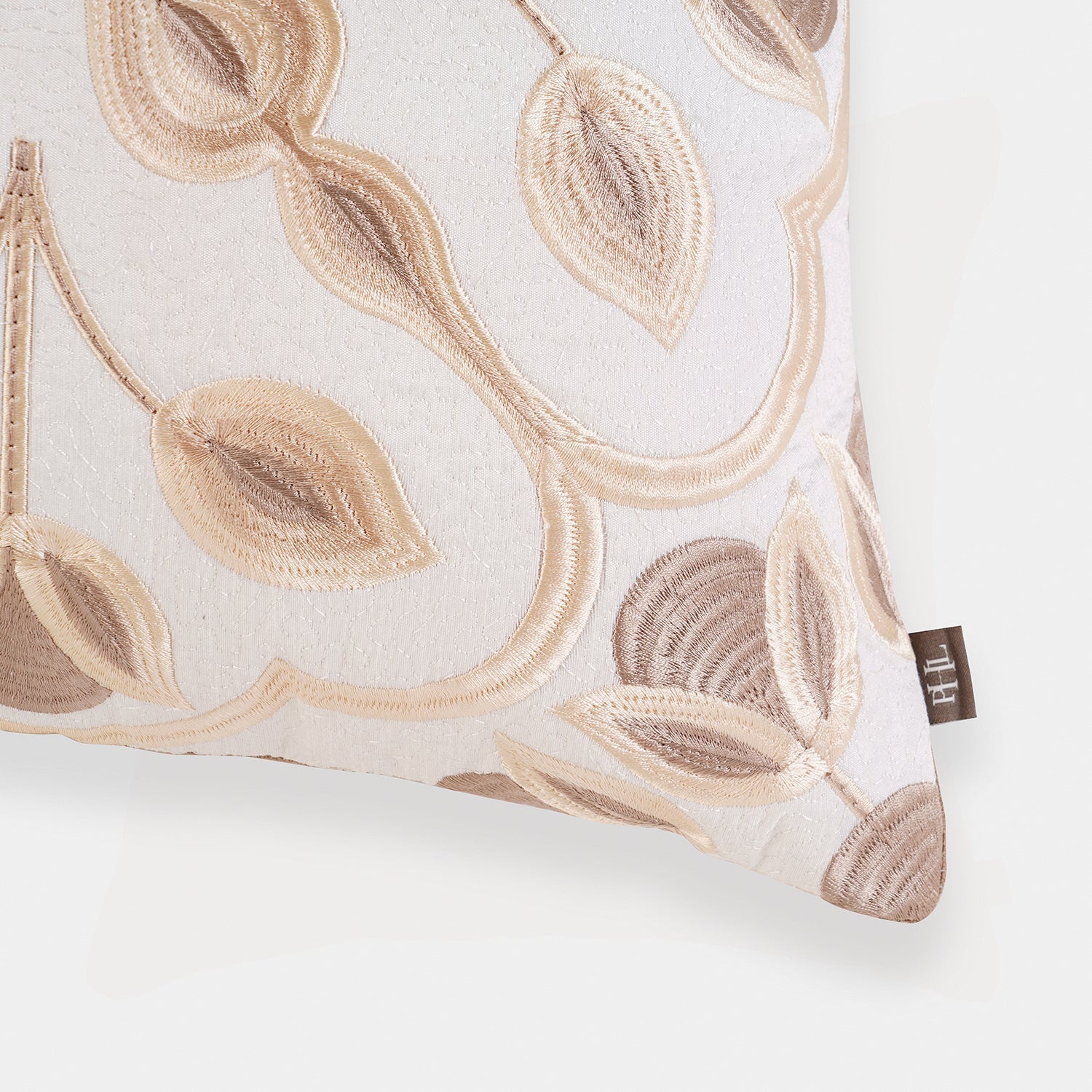 Off White Embroidered Cushion Cover
