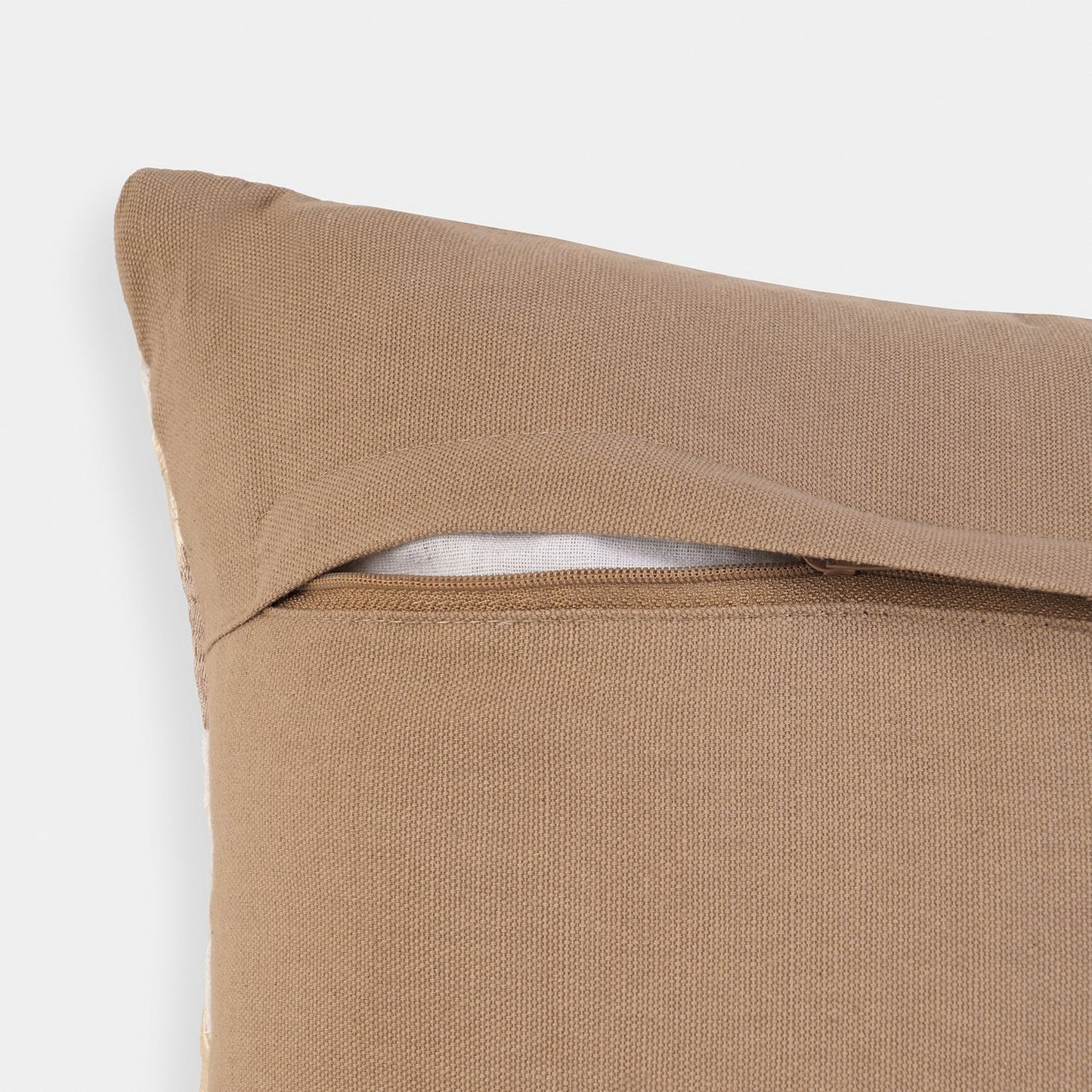 Off White Embroidered Cushion Cover