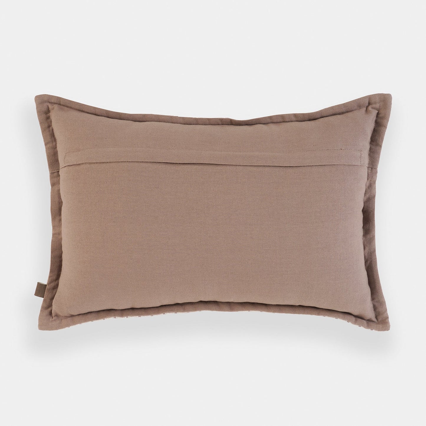 Beige Stripe Embroidered Rectangle Cushion Cover