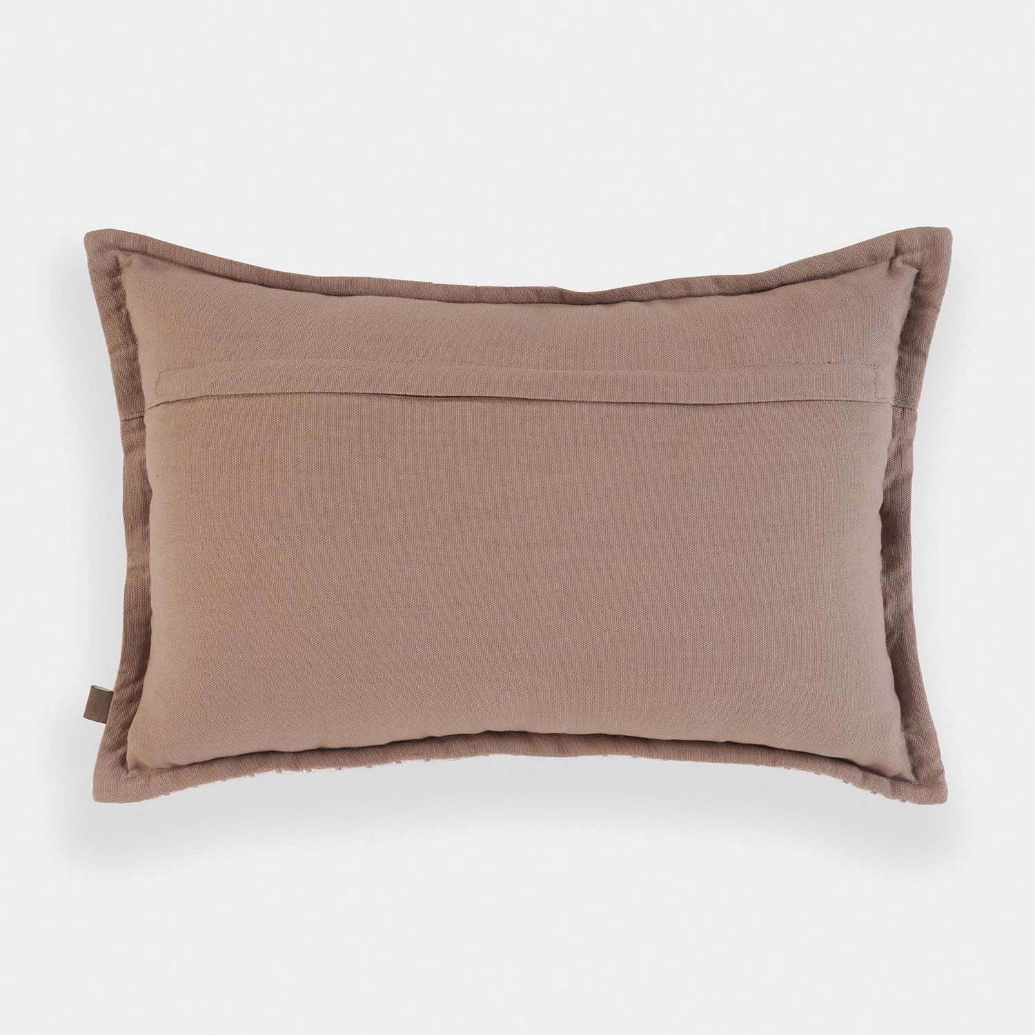 Beige Stripe Embroidered Rectangle Cushion Cover