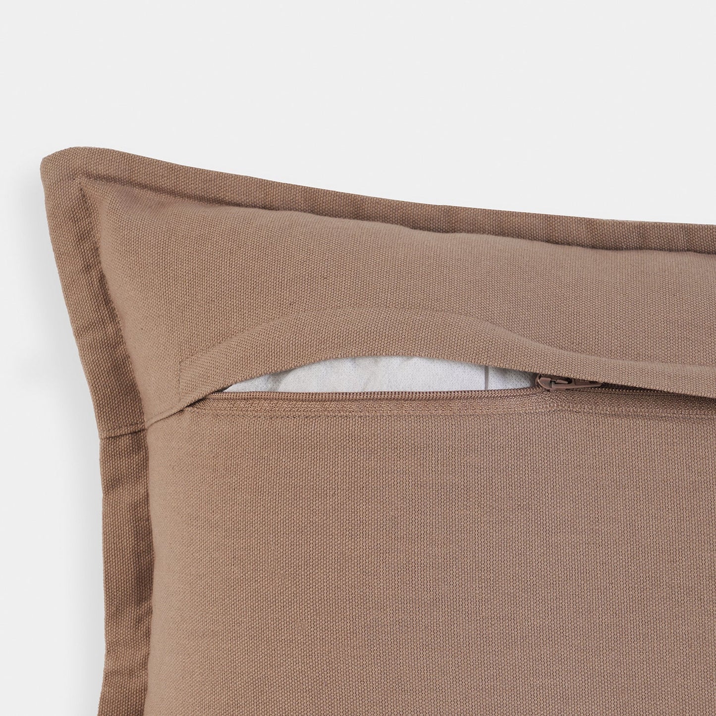 Beige Stripe Embroidered Rectangle Cushion Cover