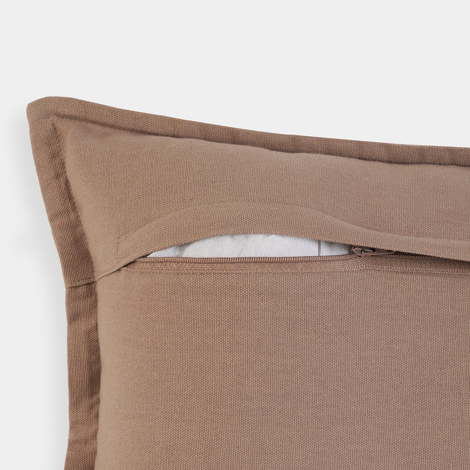 Beige Stripe Embroidered Rectangle Cushion Cover