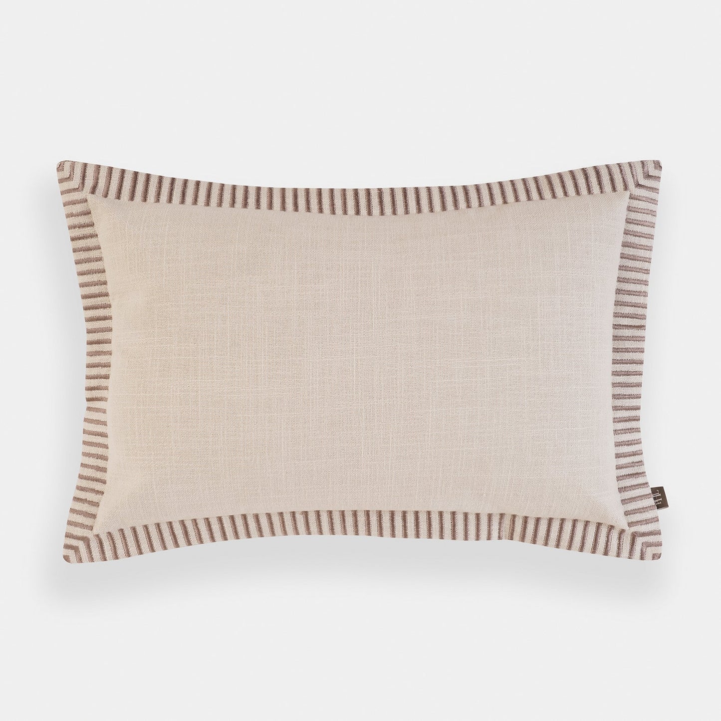 Off White Edge Embroidered Rectangle Cushion Cover