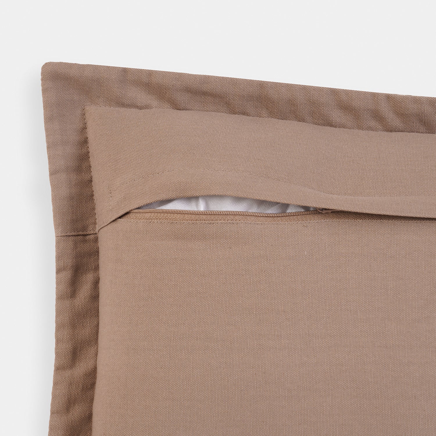 Off White Edge Embroidered Rectangle Cushion Cover