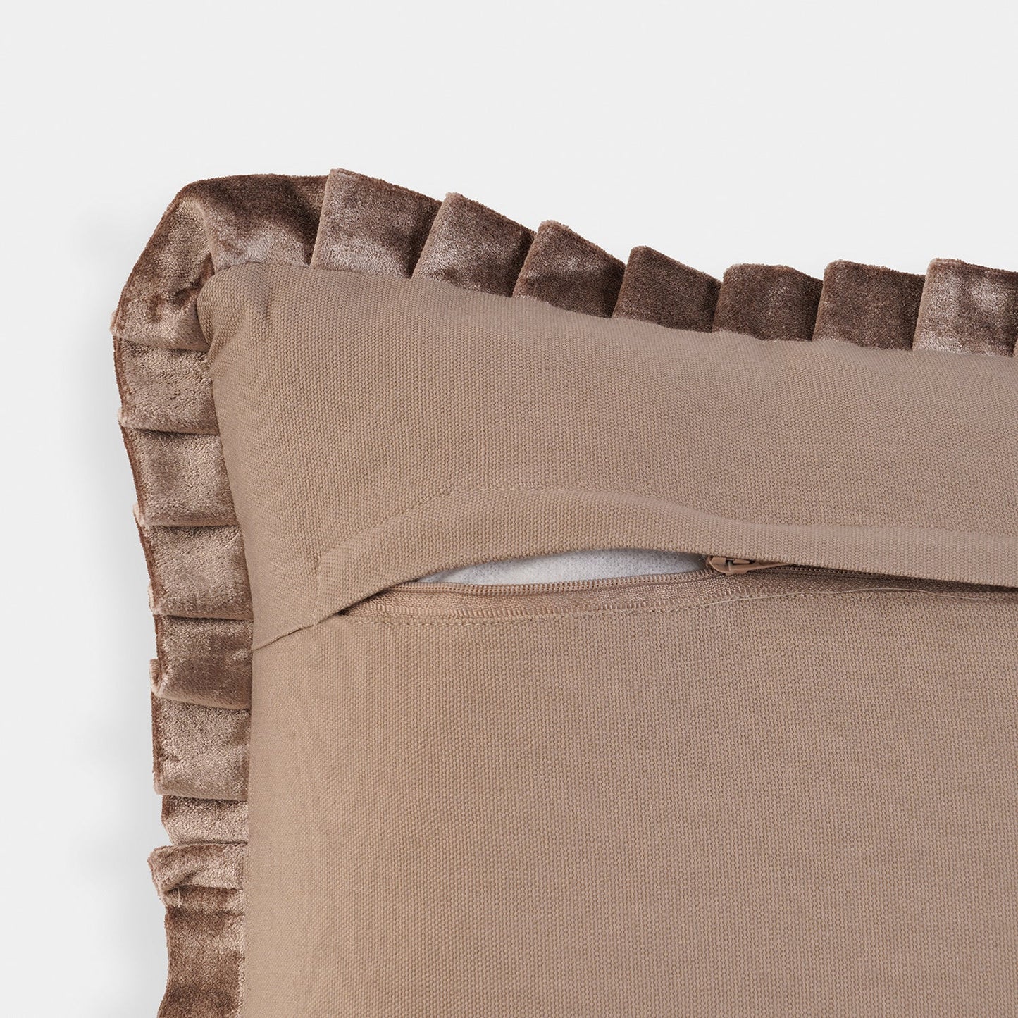 Brown Textured Striped Cushion Cover