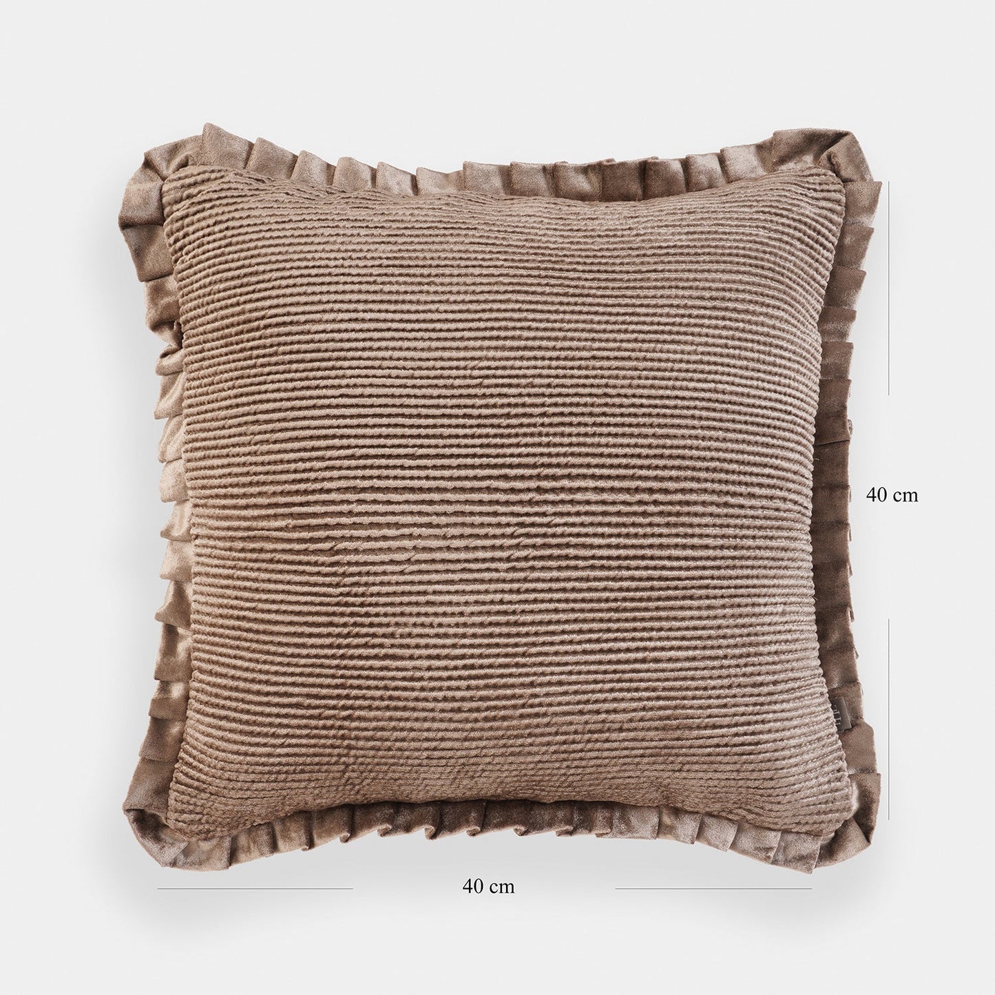 Brown Textured Striped Cushion Cover