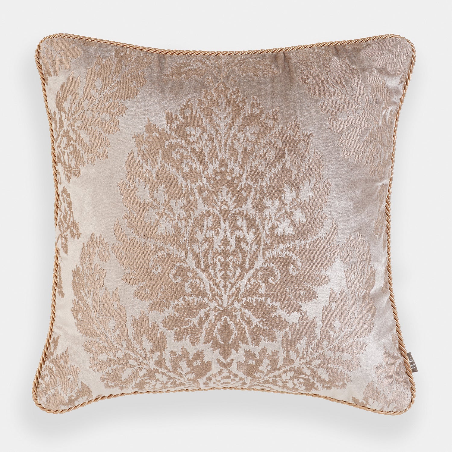 Taupe Embroidered Cushion Cover