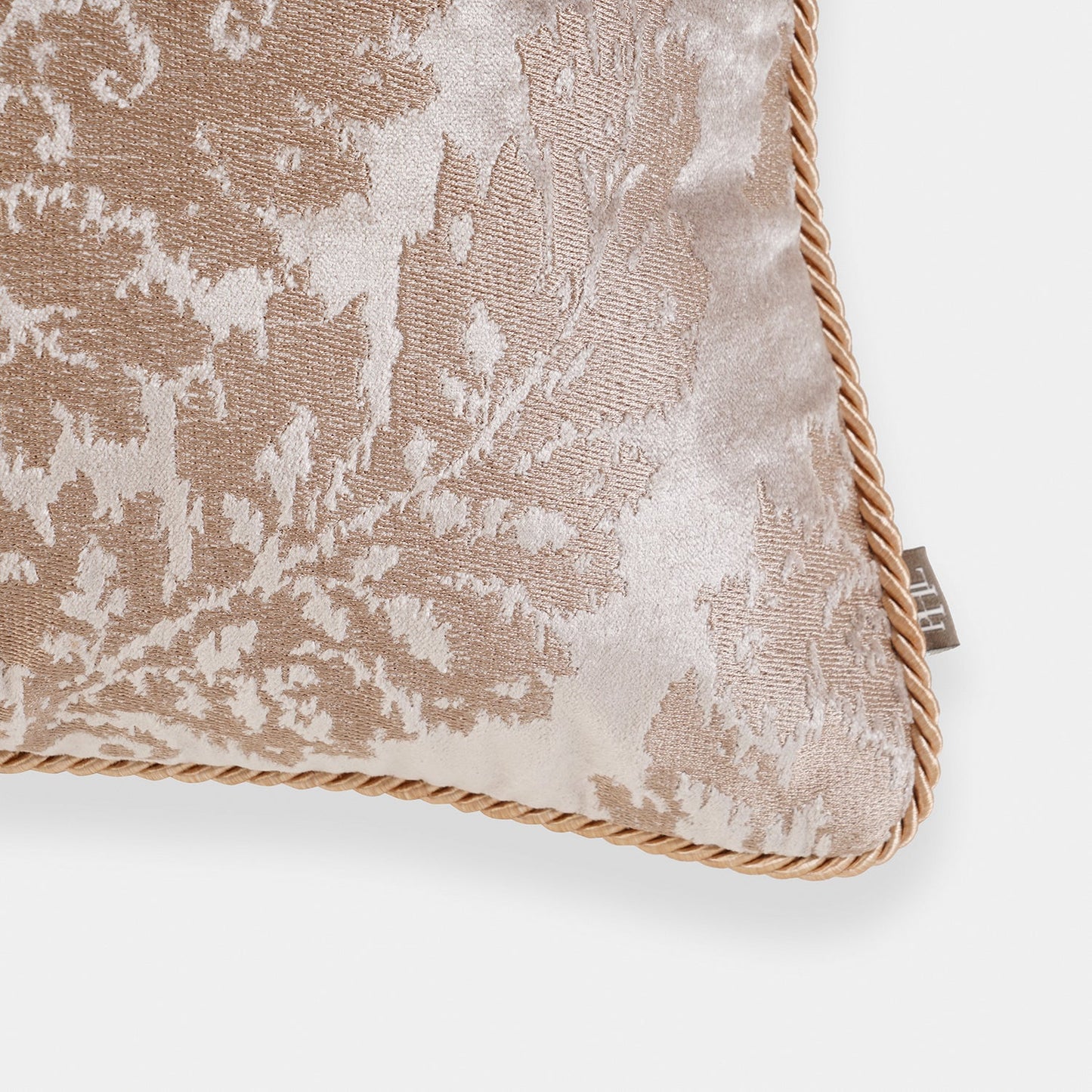 Taupe Embroidered Cushion Cover