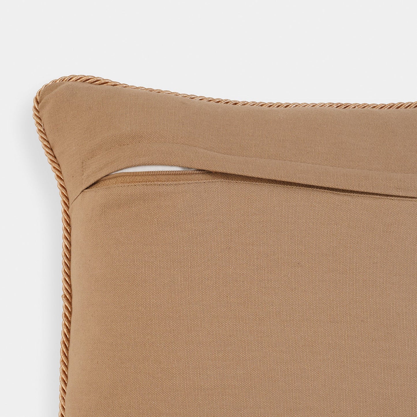 Taupe Embroidered Cushion Cover
