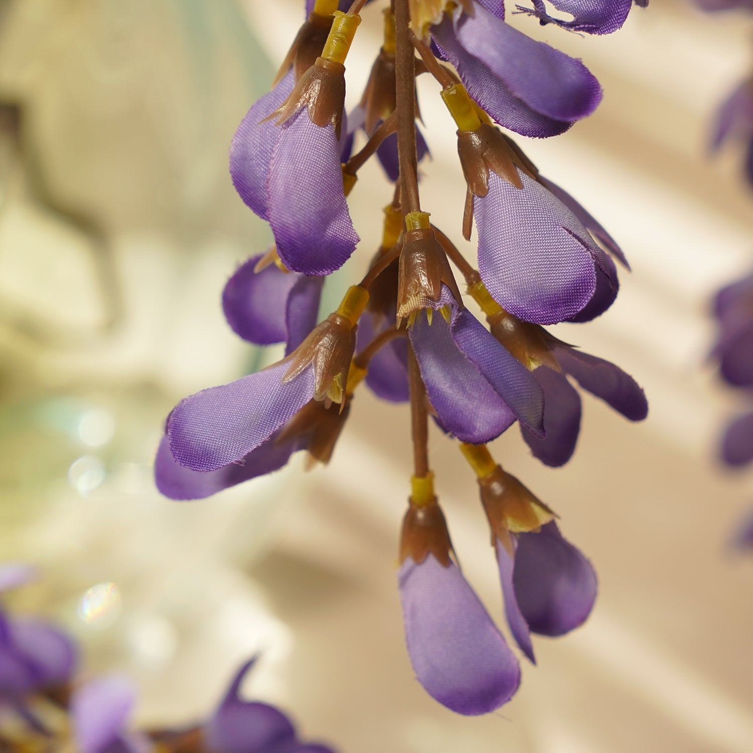 Purple Artificial Bean Flower Stem - Single