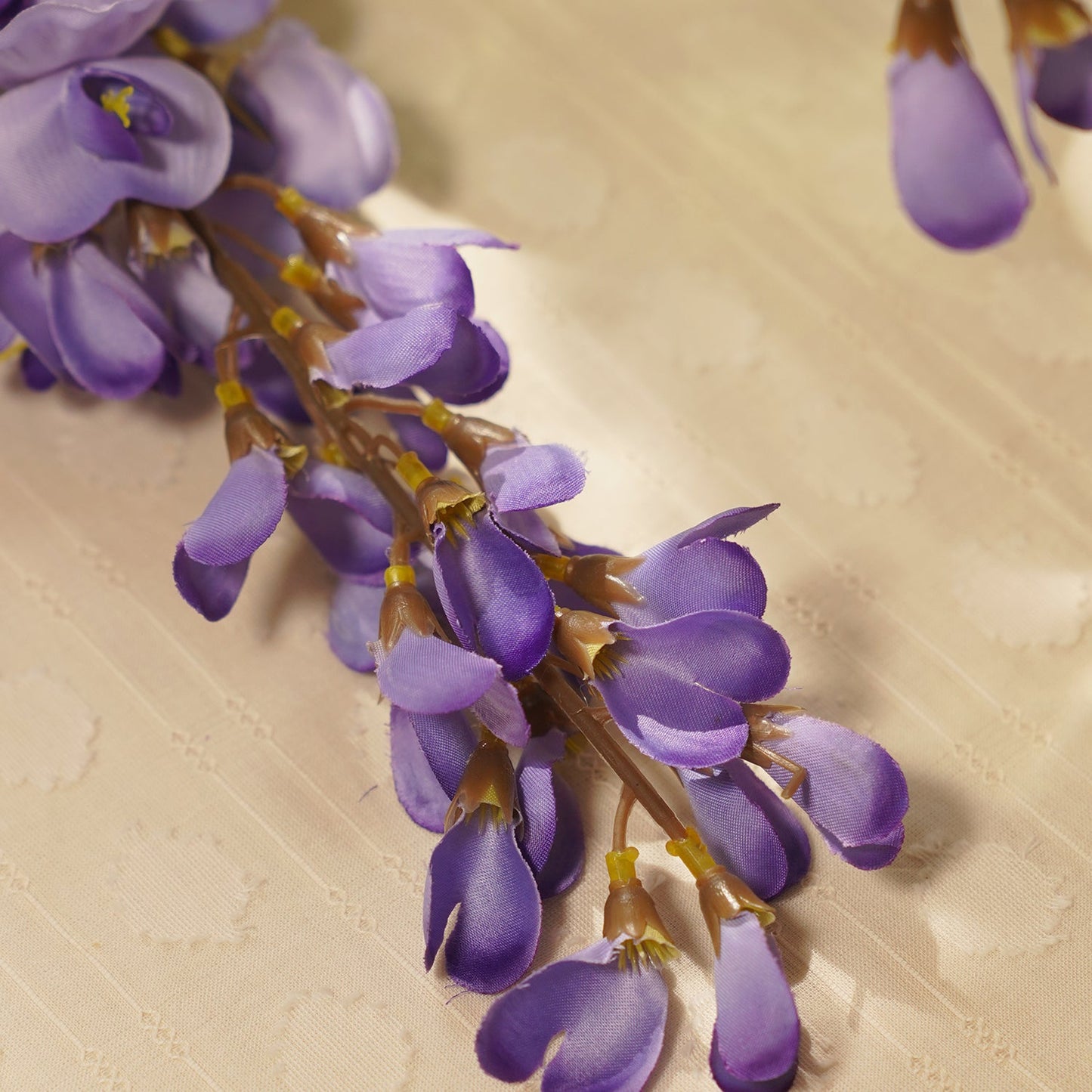 Purple Artificial Bean Flower Stem - Single