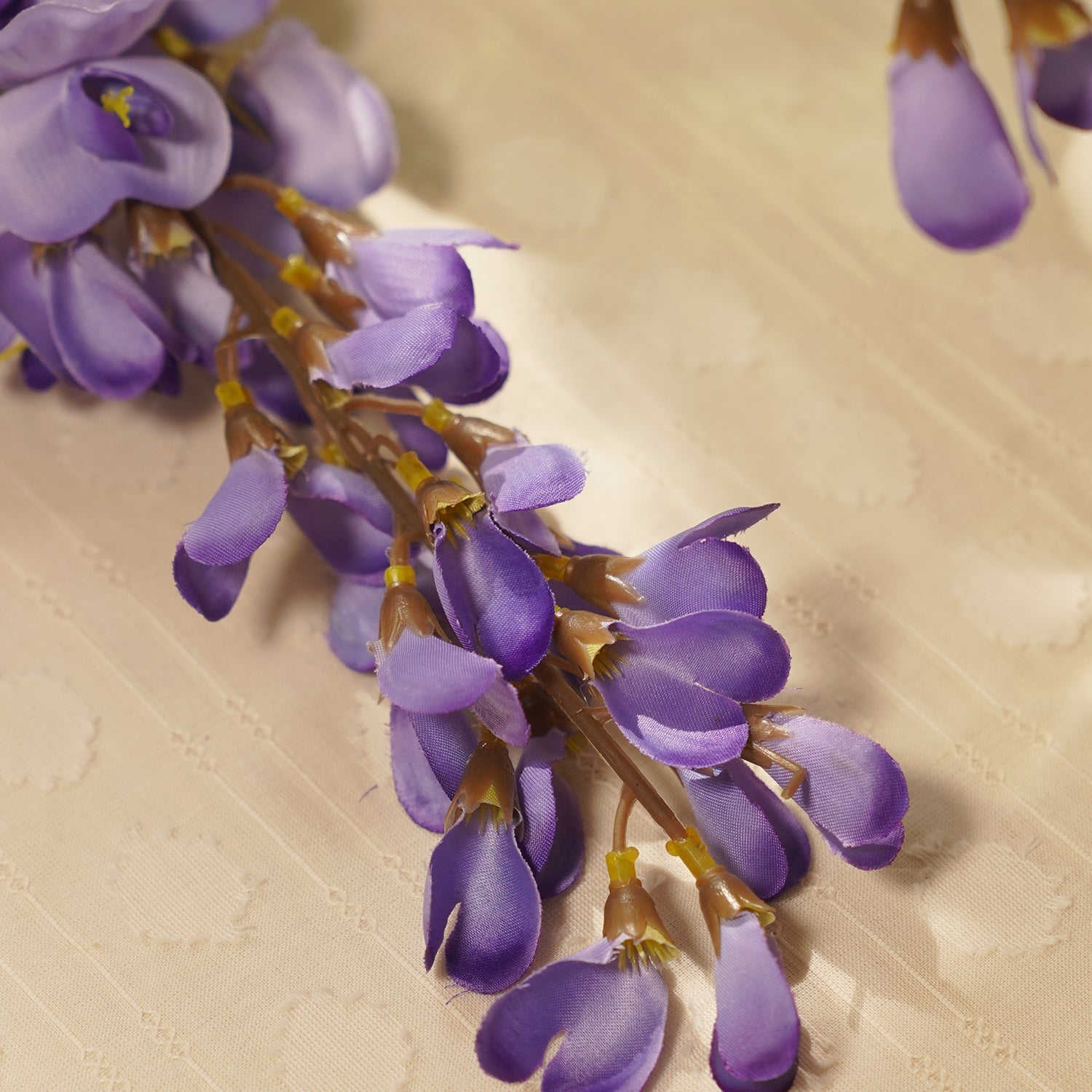 Purple Artificial Bean Flower Stem - Single