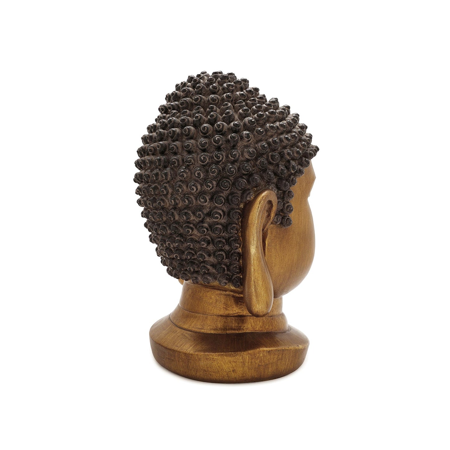 Antique Gold Polyresin Buddha Head - Small