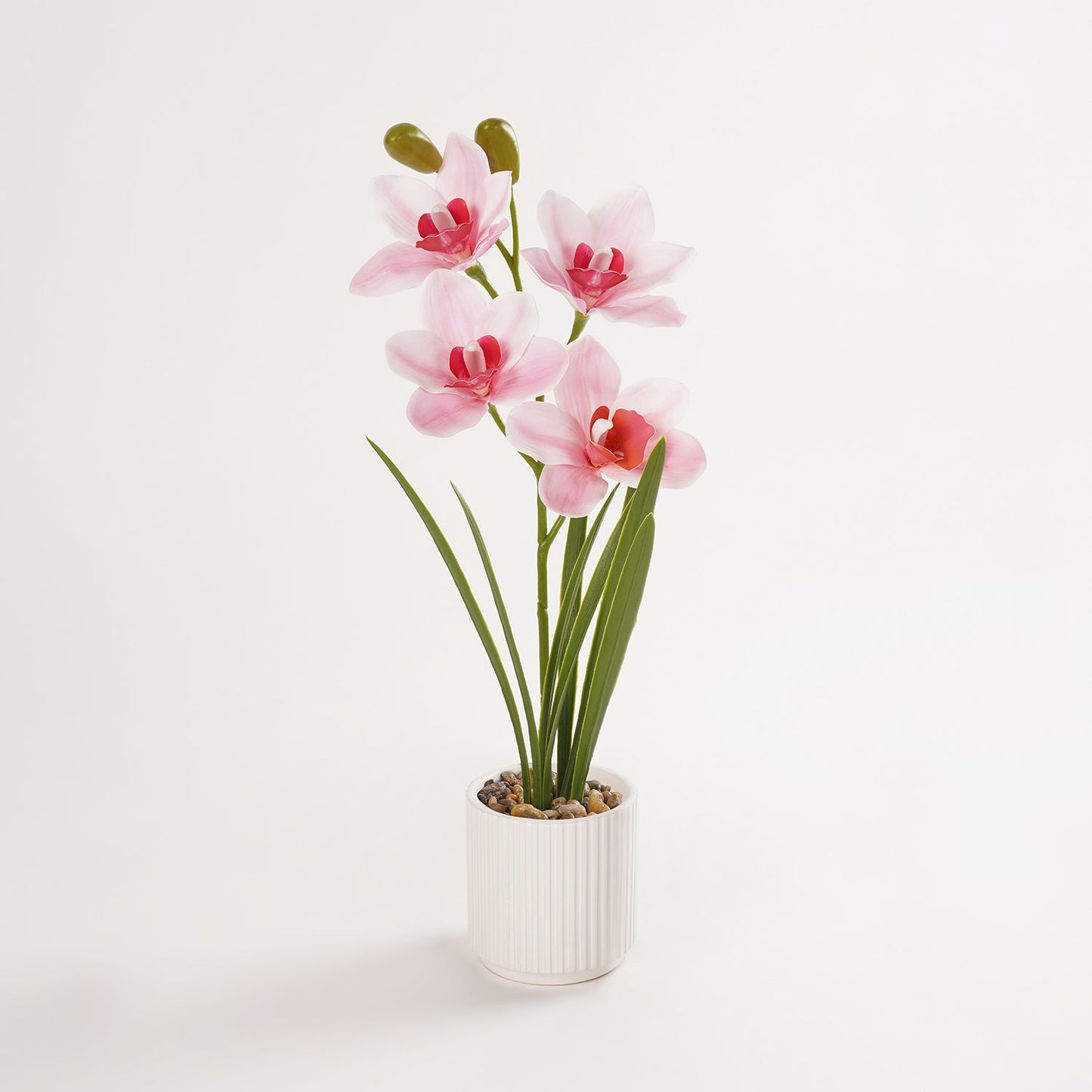 Light Pink Artificial Cymbidium Potted Plant