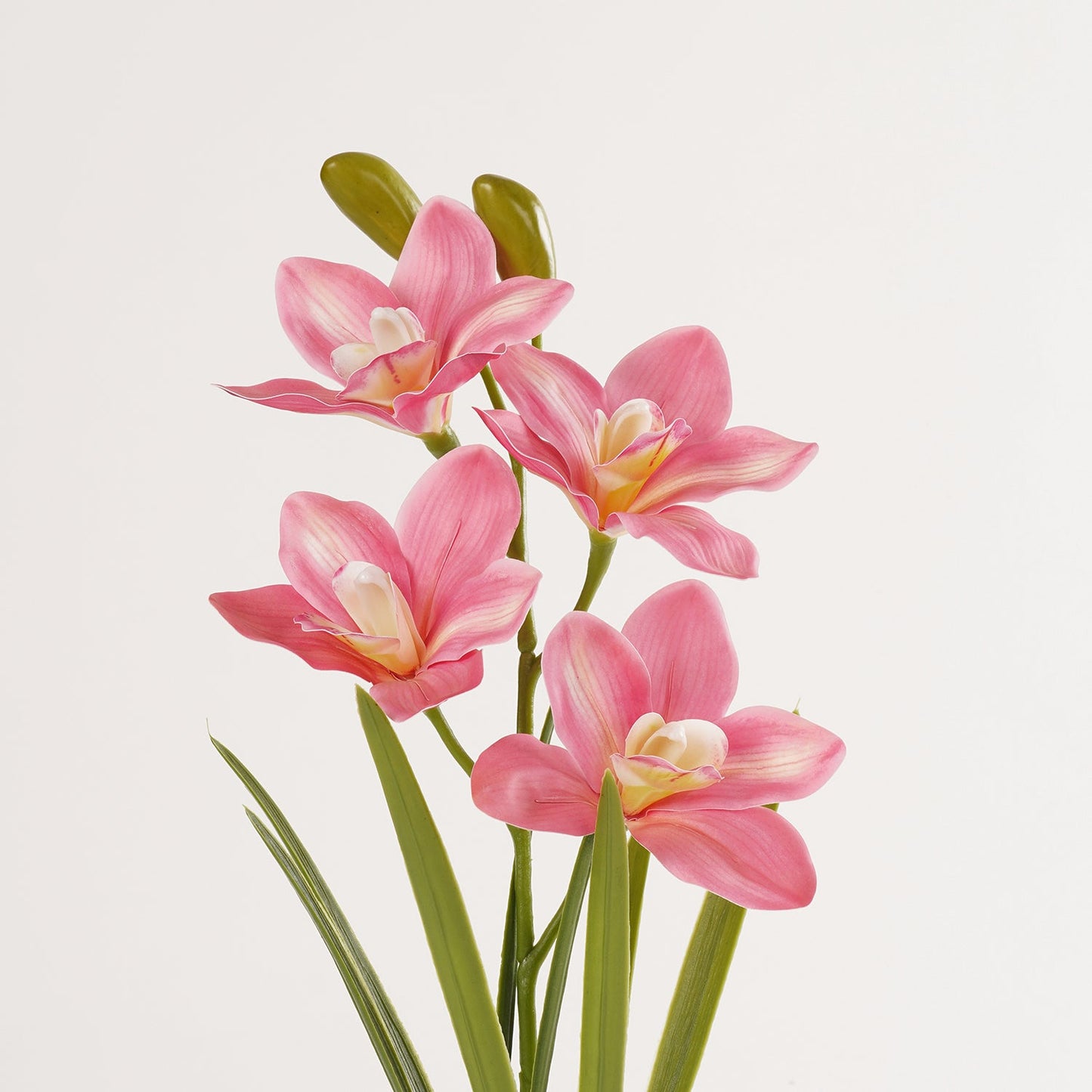 Dark Pink Artificial Cymbidium Potted Plant