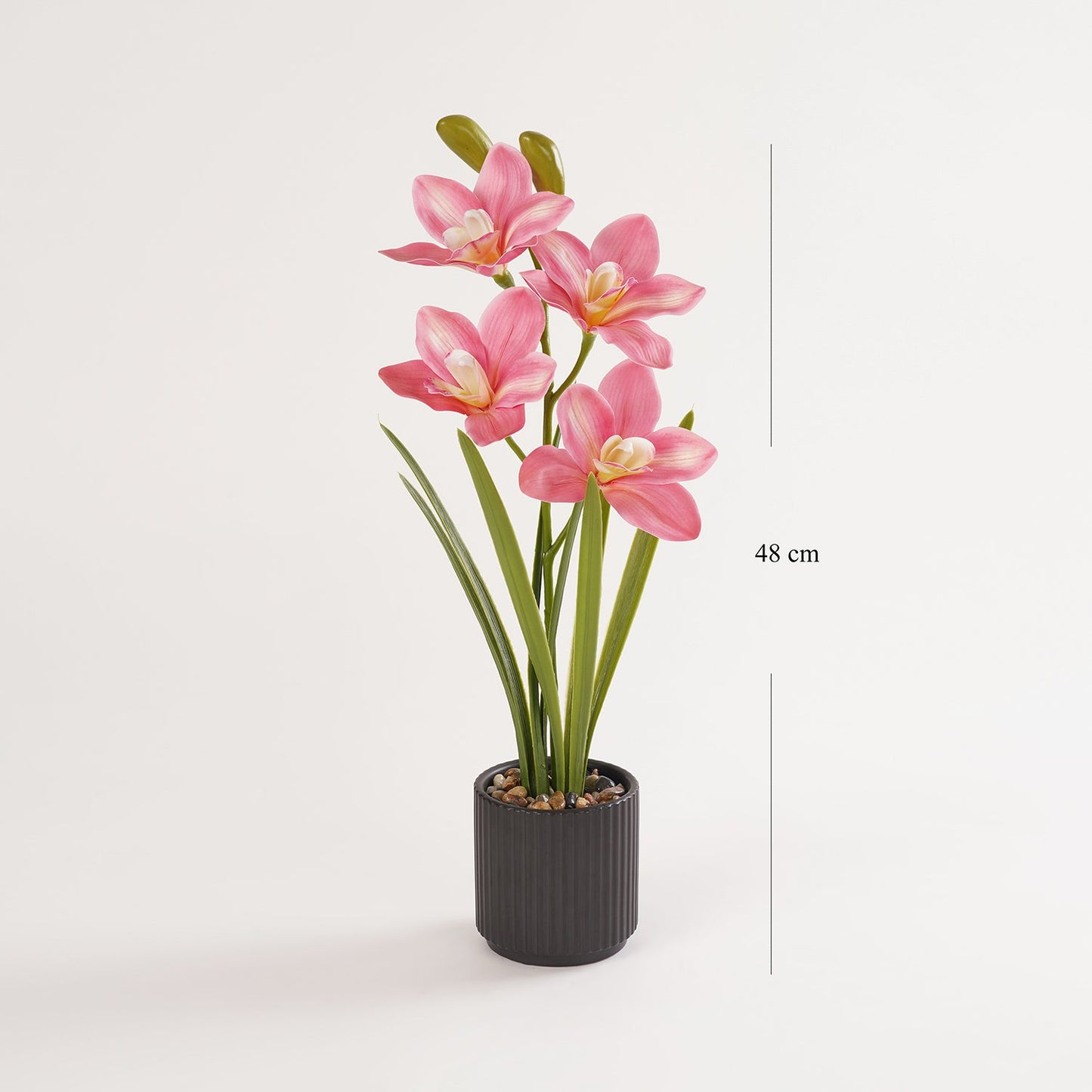 Dark Pink Artificial Cymbidium Potted Plant