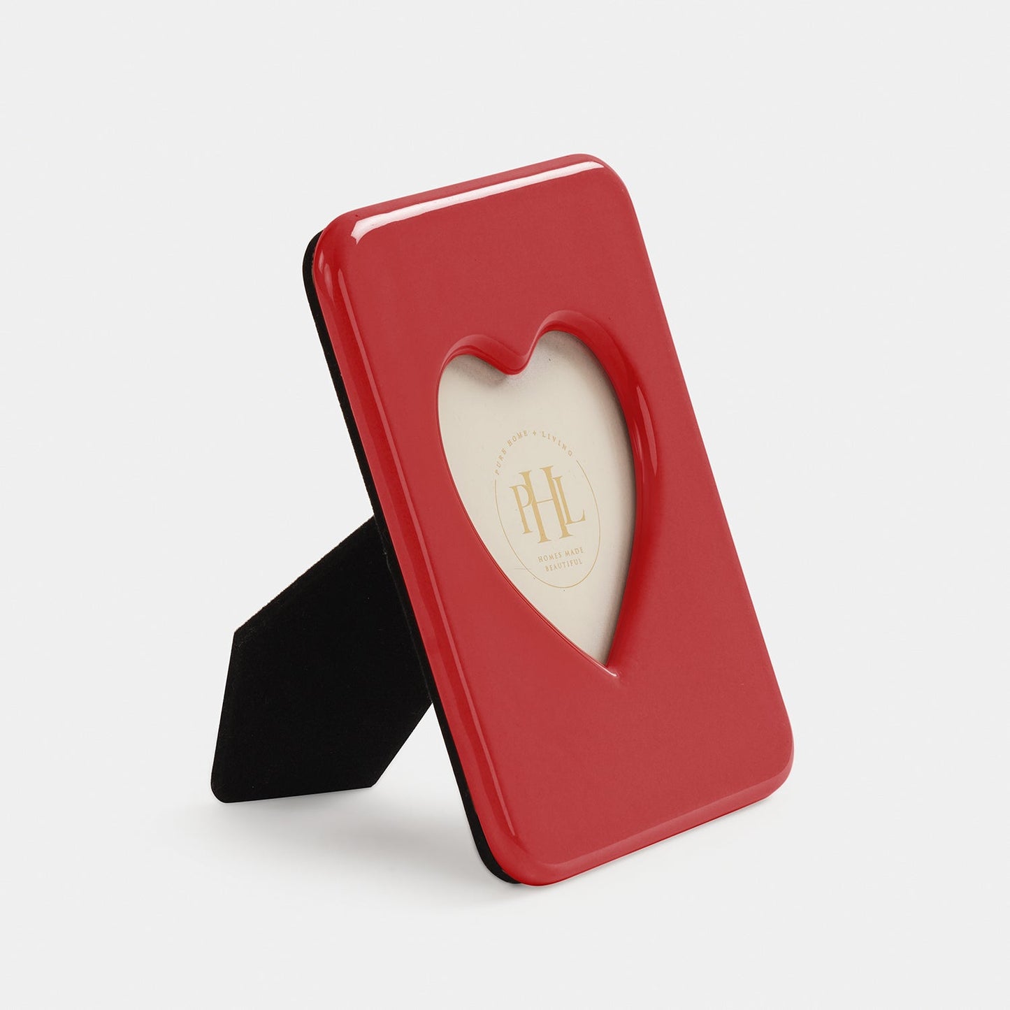 Red Ceramic Heart Shaped Photo Frame