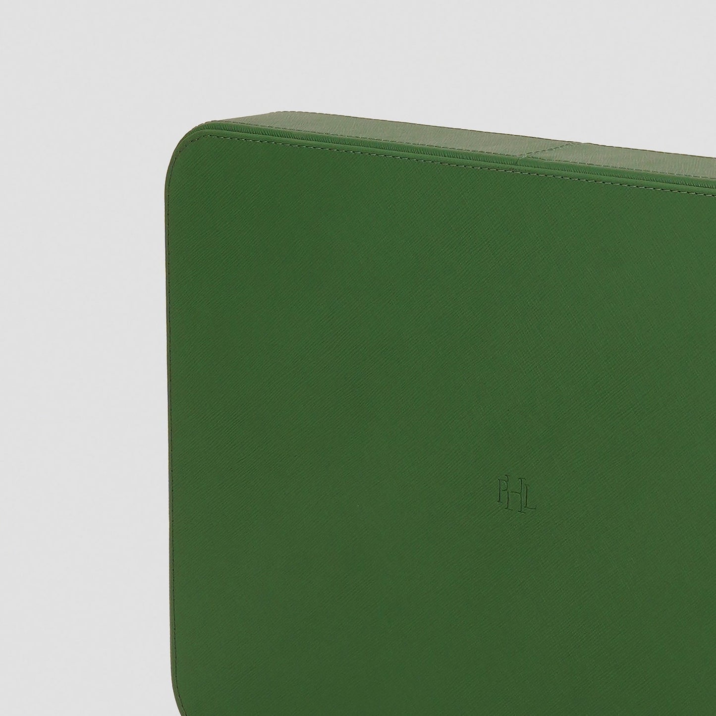 Red Green Plaid Faux Leather Rectangular Serving Tray