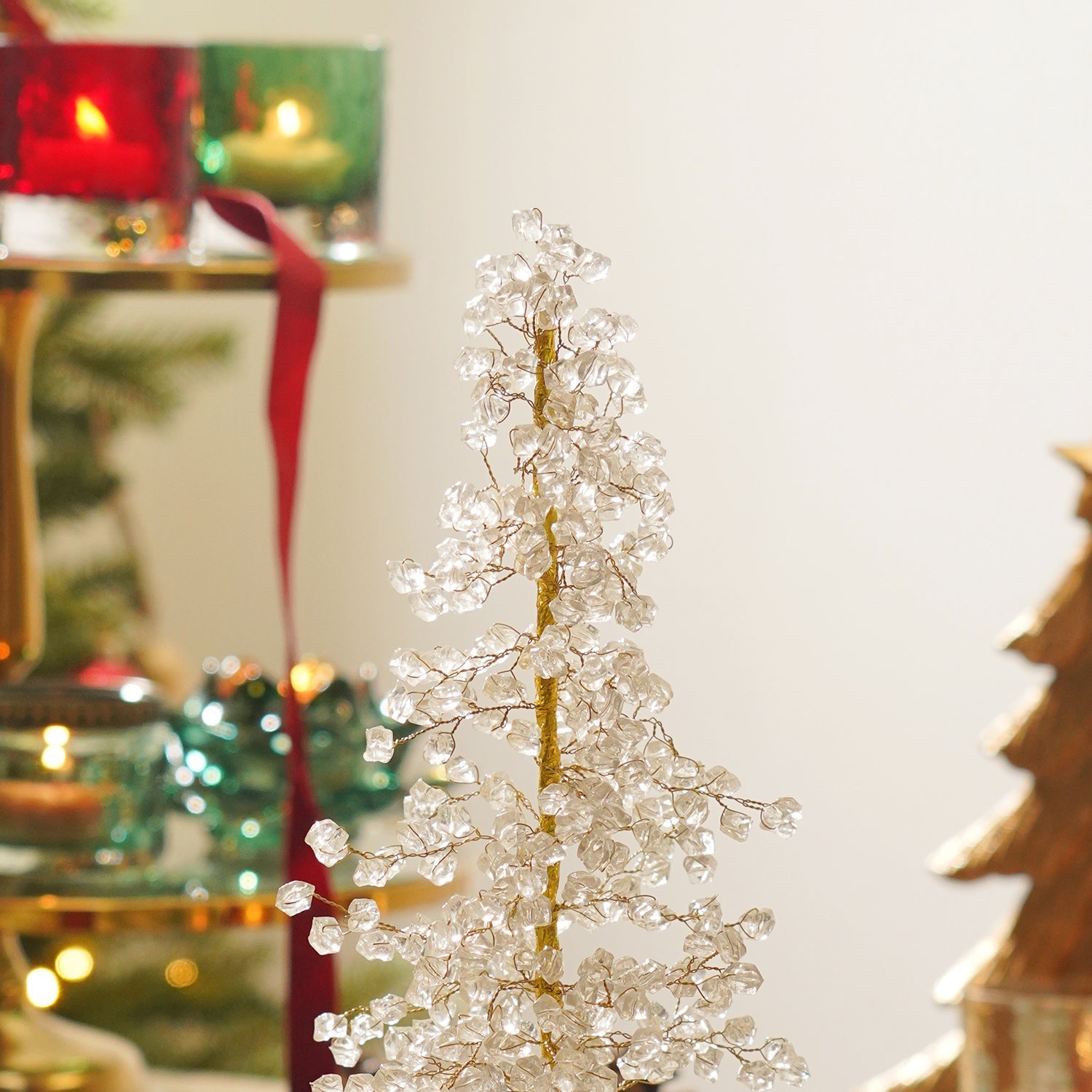 White Stone Embellished Christmas Tree - Small