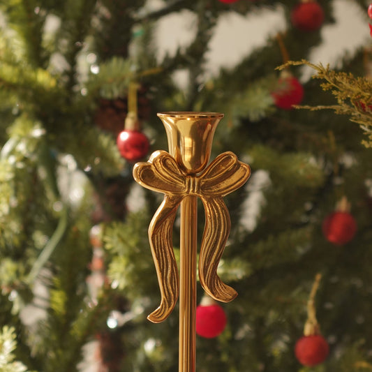 Gold Metal Bowl Candle Holder - Small