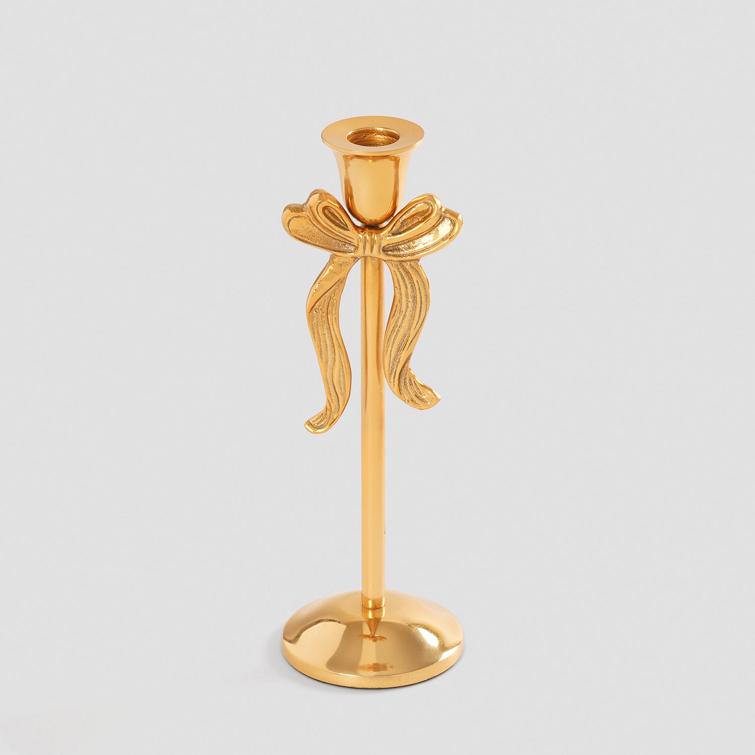 Gold Metal Bowl Candle Holder - Small