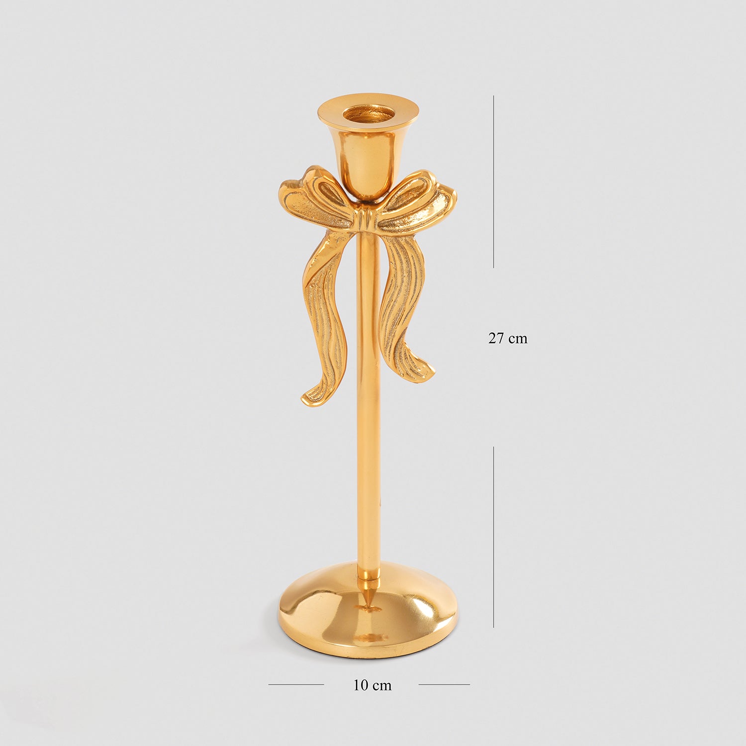 Gold Metal Bowl Candle Holder - Small