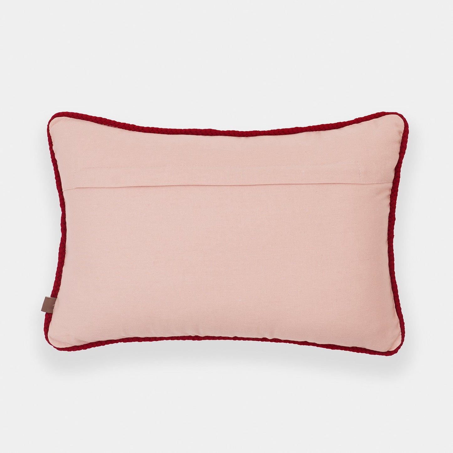 Pink Red Heart Applie Rectangular Cushion Cover