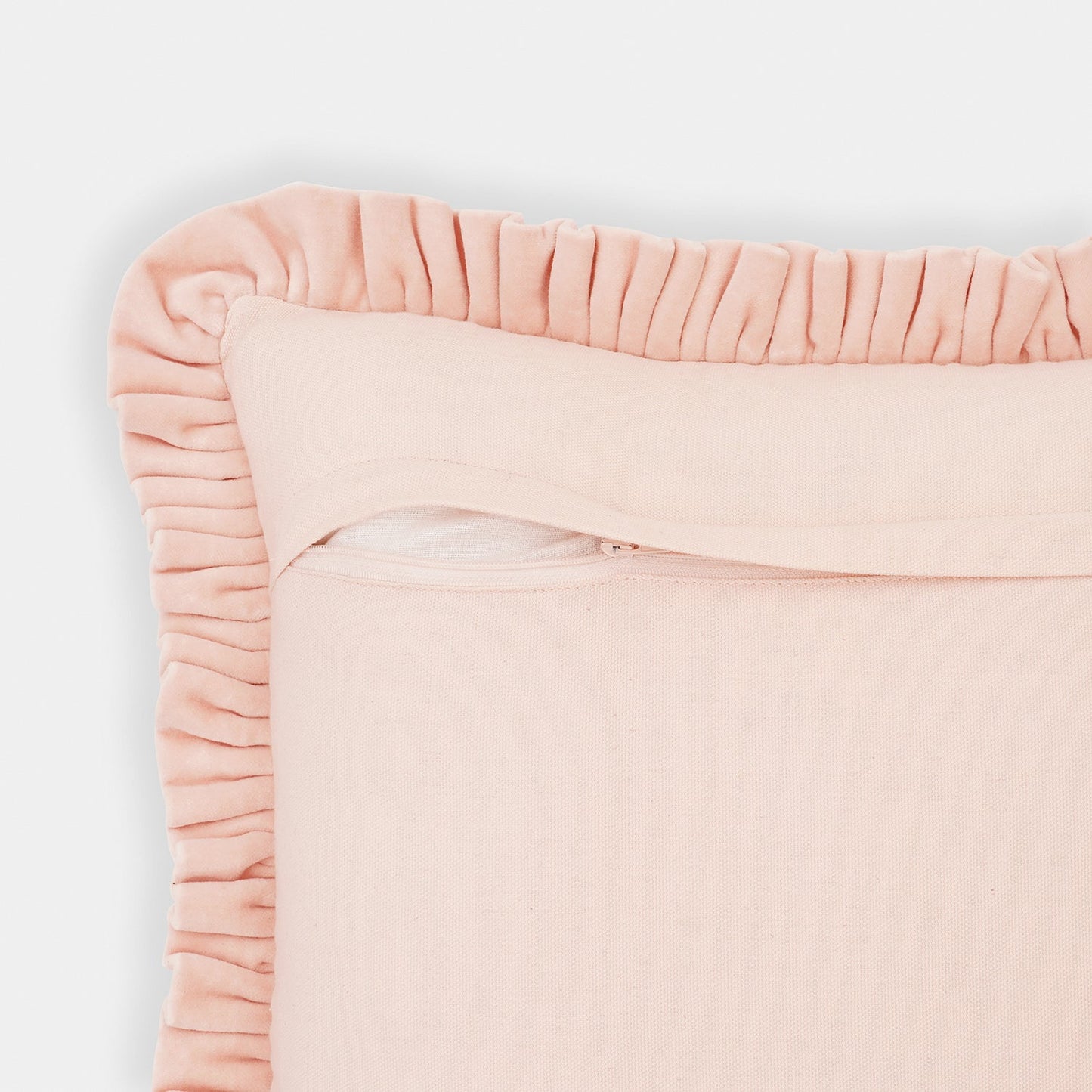 Pink LOVE Motif Frilled Cushion Cover