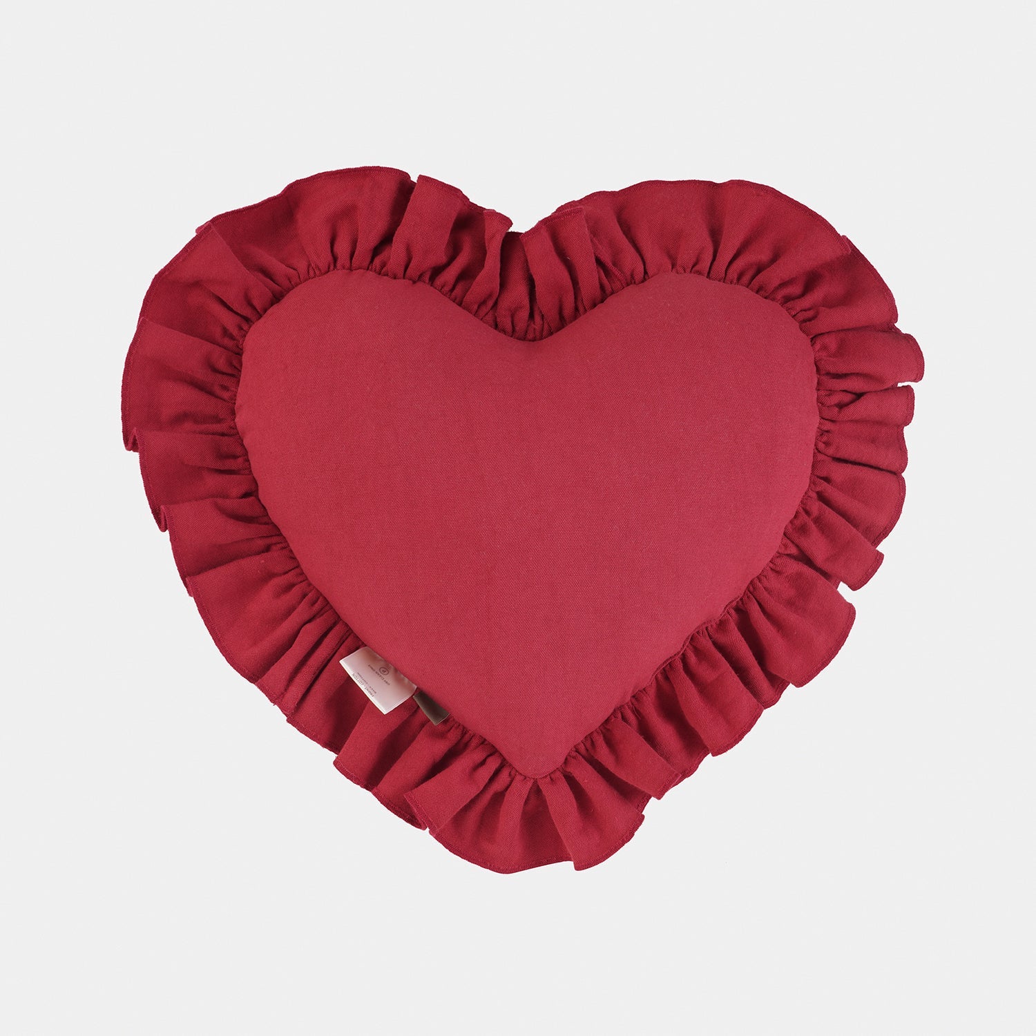 Red Heart Shaped Frilled Cushion Cover