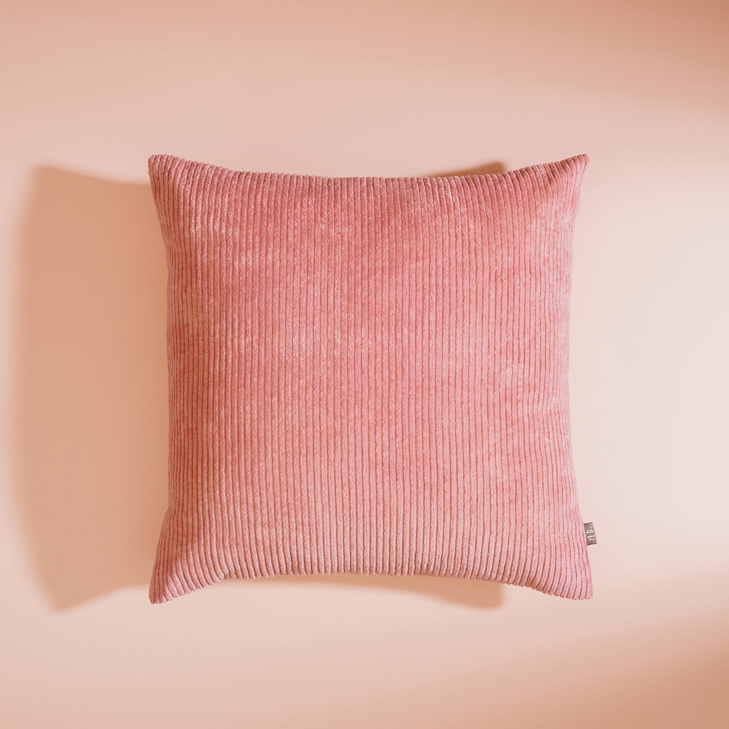 Pink Textured Cotton Cushion Cover