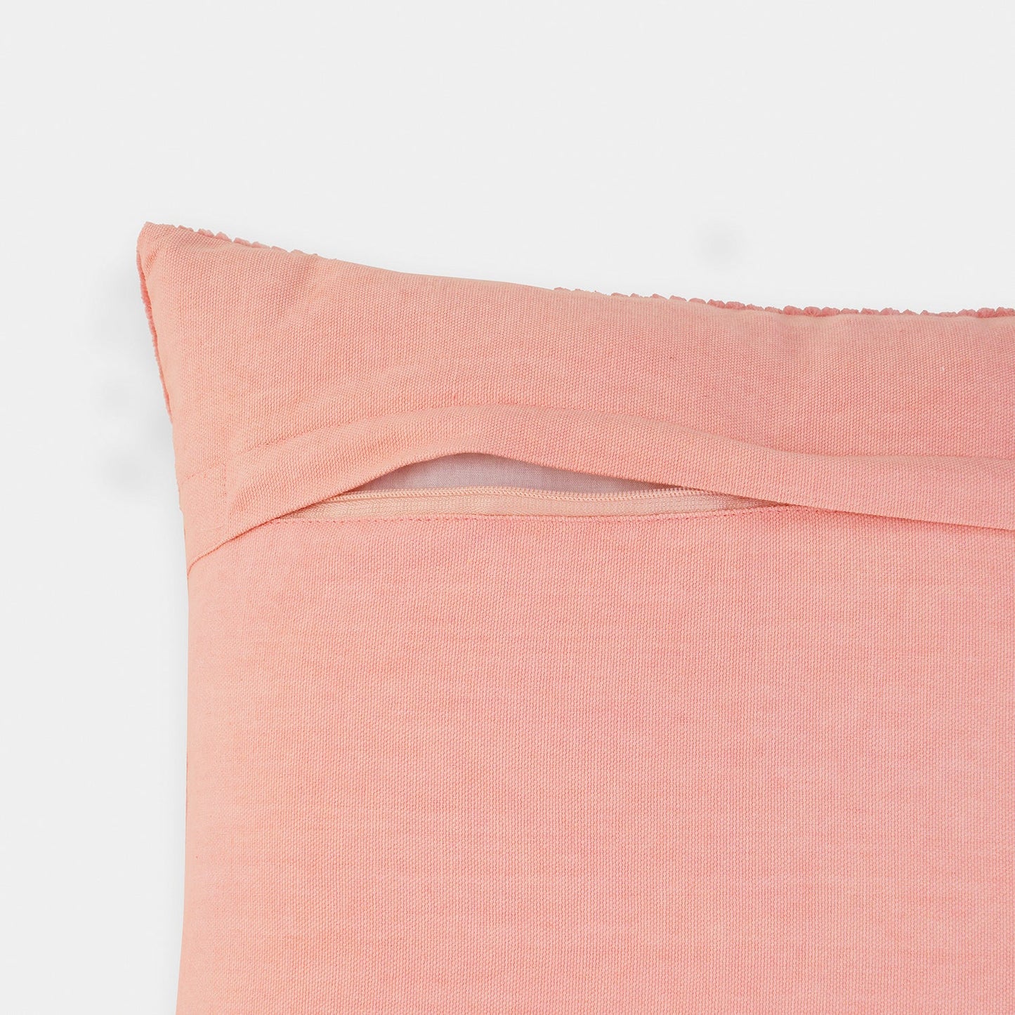 Pink Textured Cotton Cushion Cover