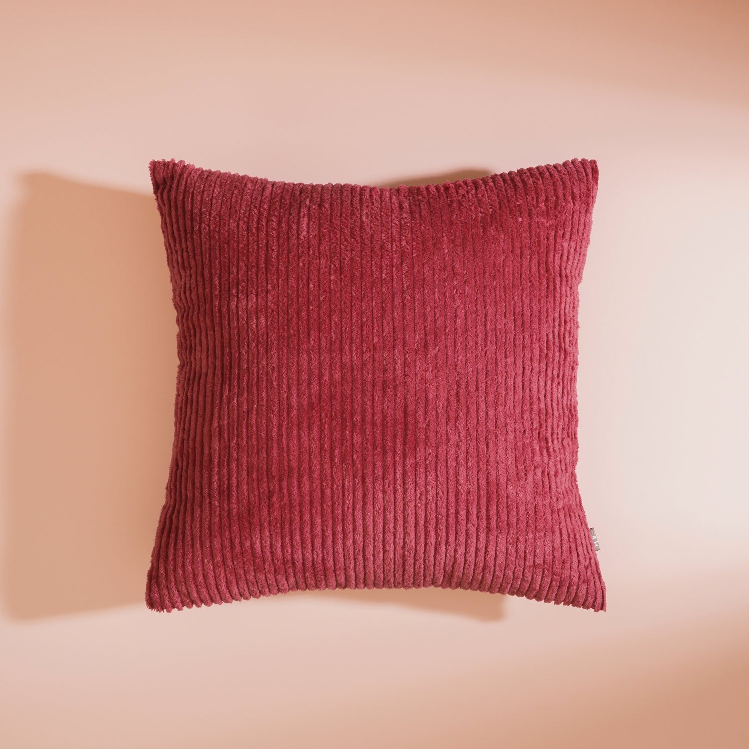 Red Textured Cotton Cushion Cover