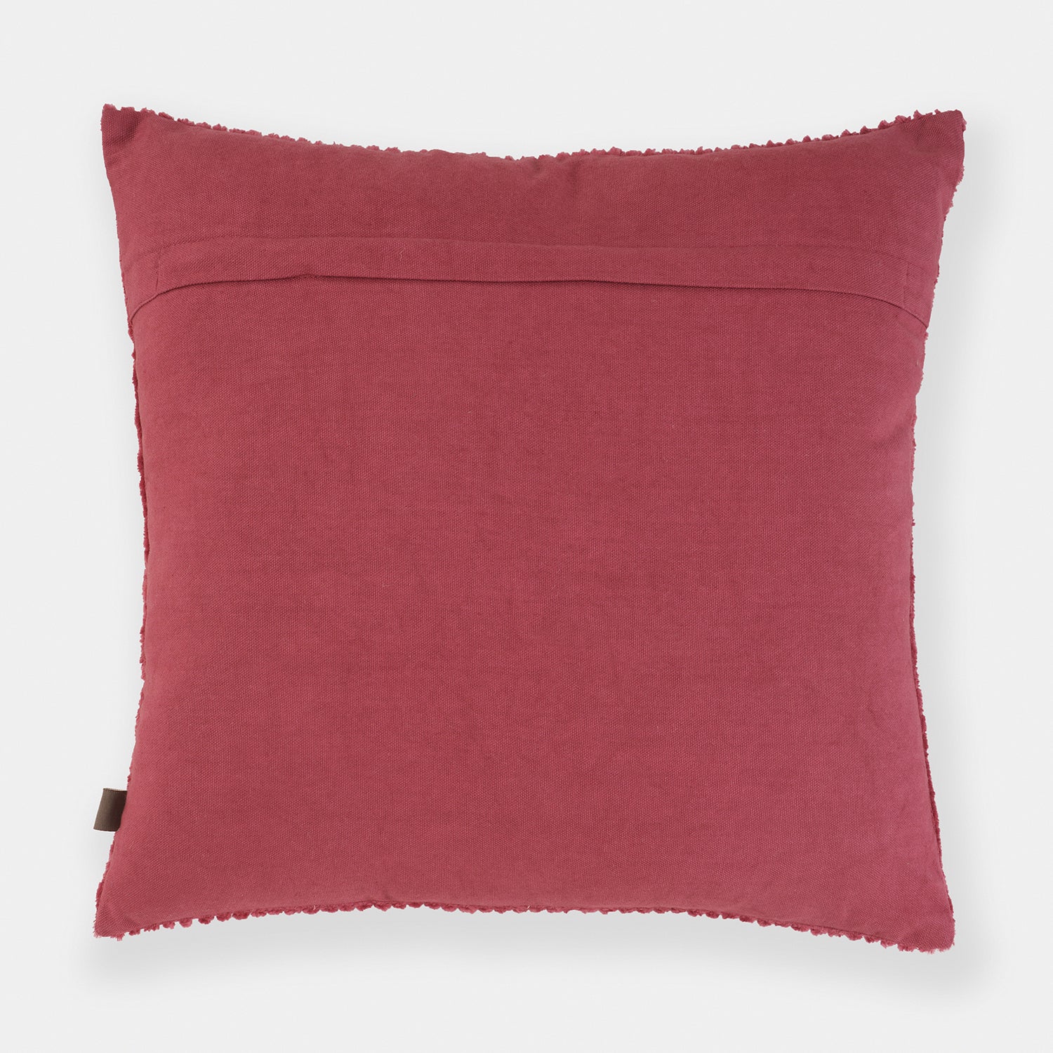Red Textured Cotton Cushion Cover
