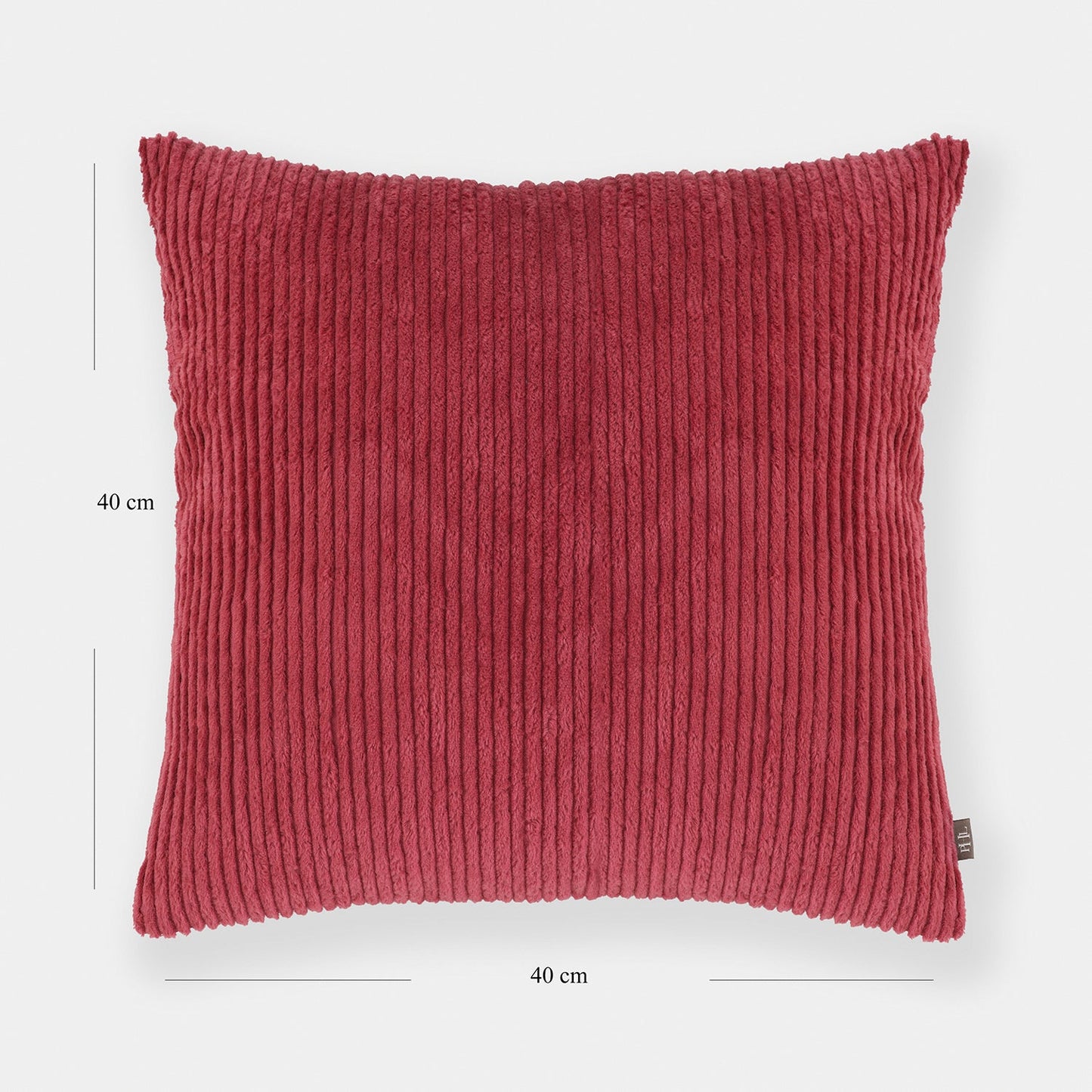 Red Textured Cotton Cushion Cover