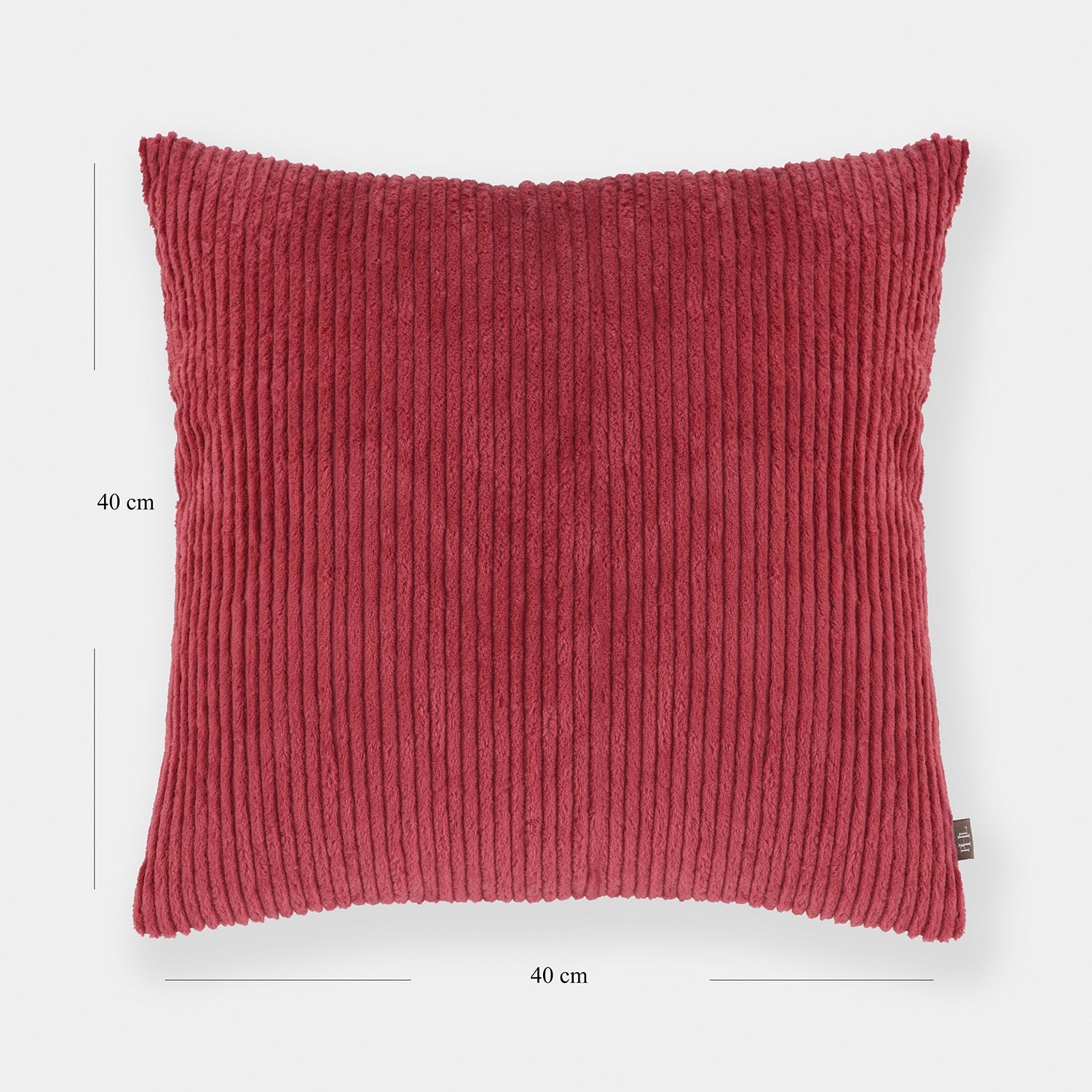 Red Textured Cotton Cushion Cover