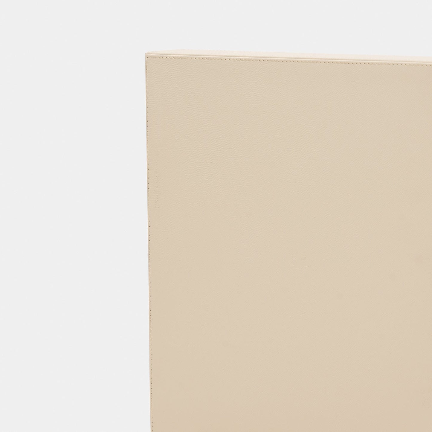 Ivory Faux Leather Hammered Serving Tray
