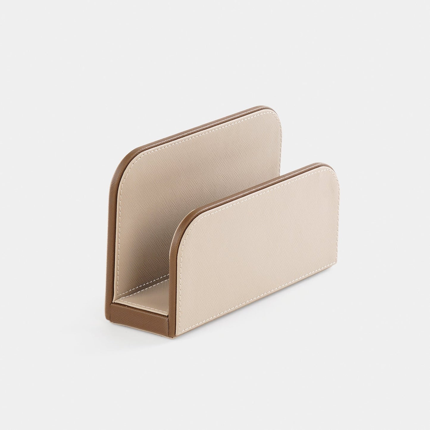 Beige Faux Leather Envelope Holder