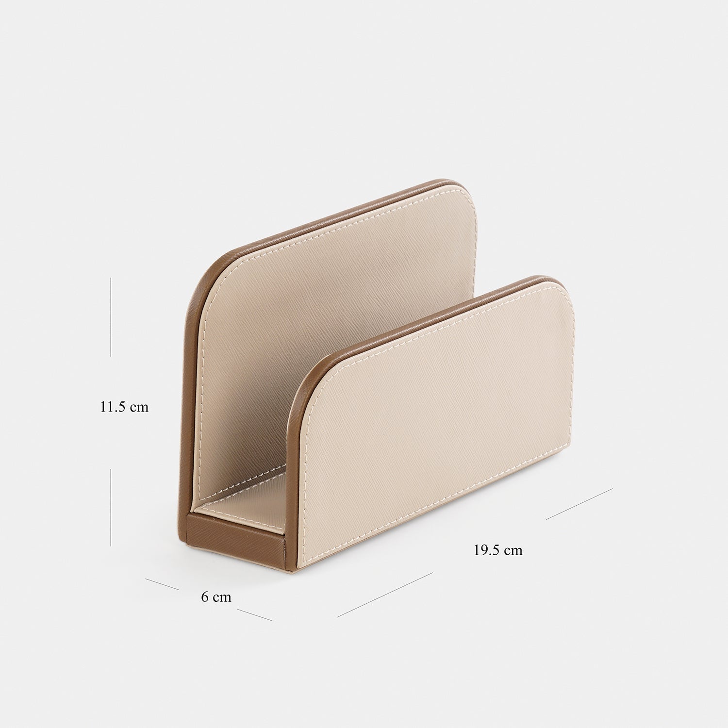 Beige Faux Leather Envelope Holder