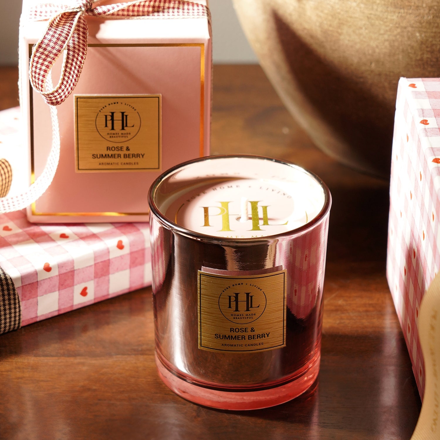 Pink Summer & Rose Berry Wax Filled Jar Candle