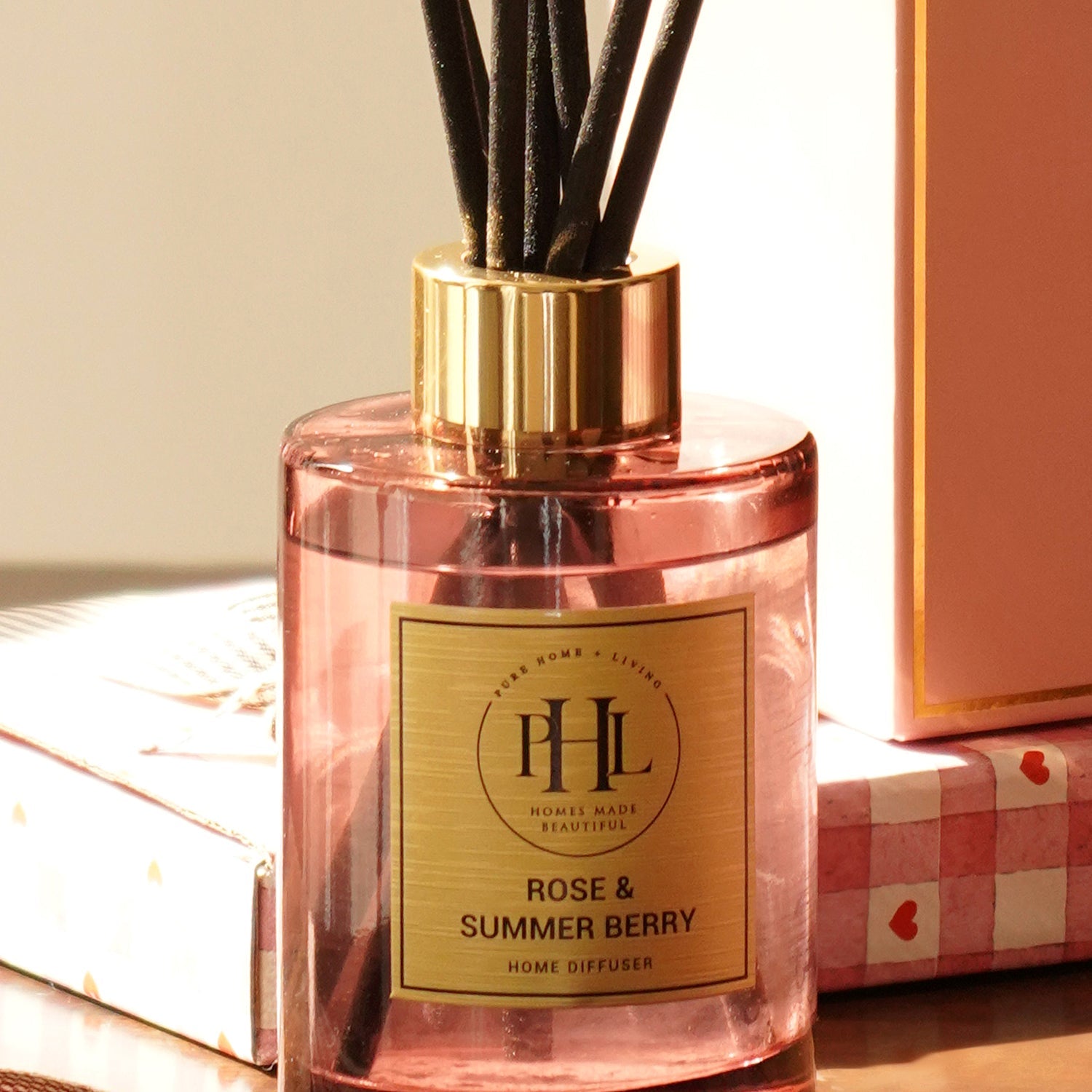 Pink Summer & Rose Berry Glass Reed Diffuser