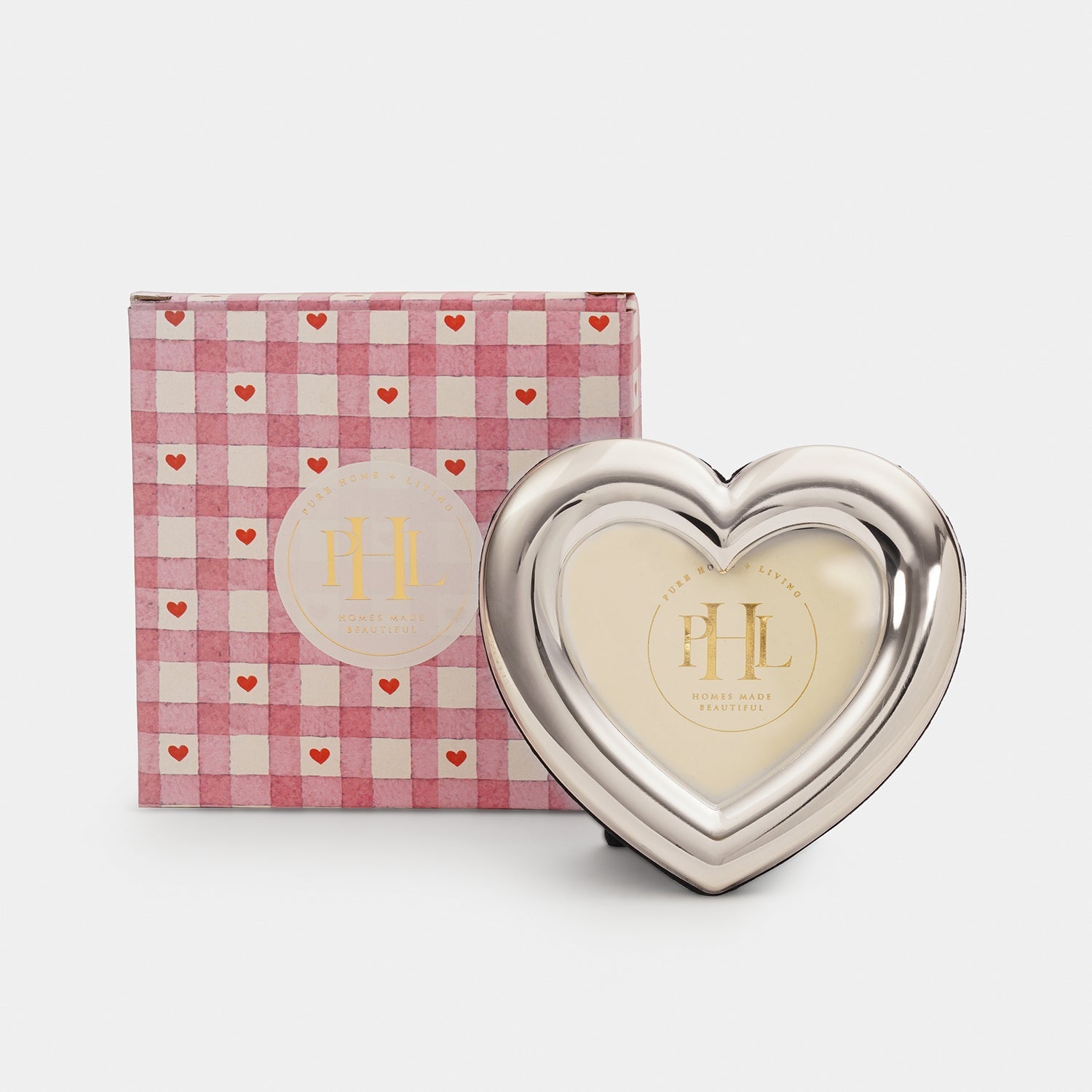 Silver Heart Shaped Photo Frame