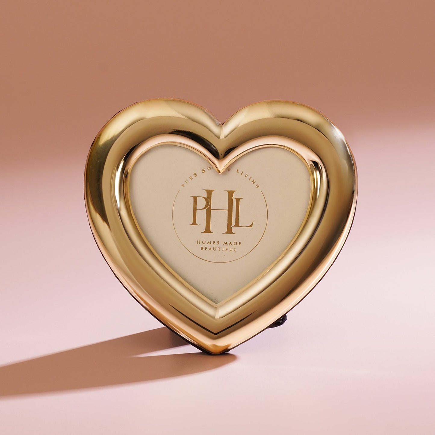 Gold Heart Shaped Photo Frame