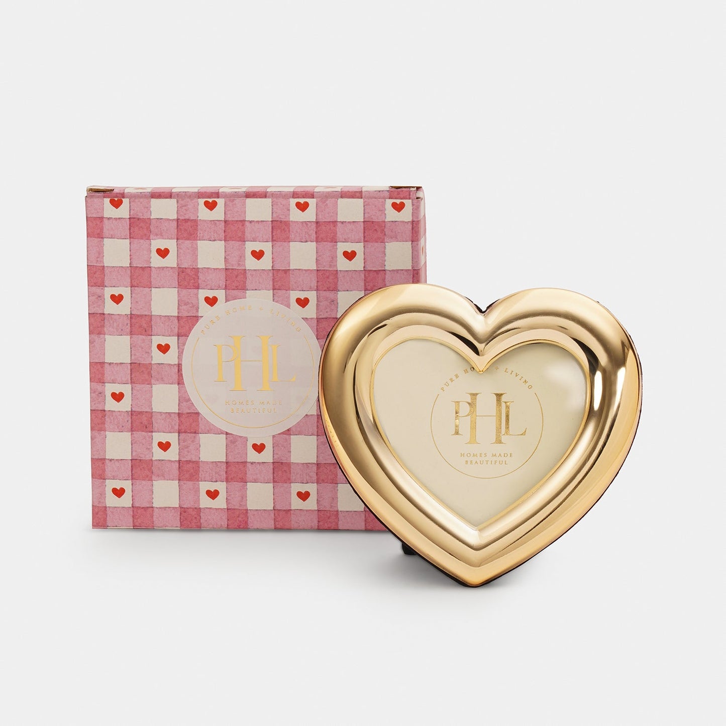 Gold Heart Shaped Photo Frame