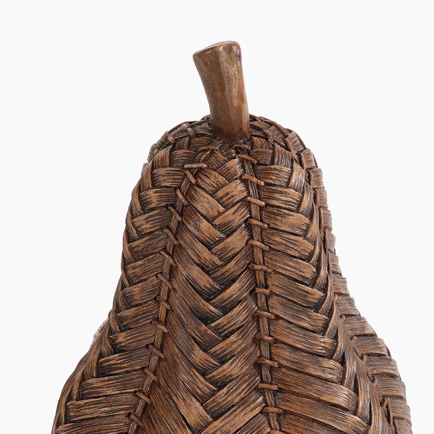 Brown Polyresin Woven Pear