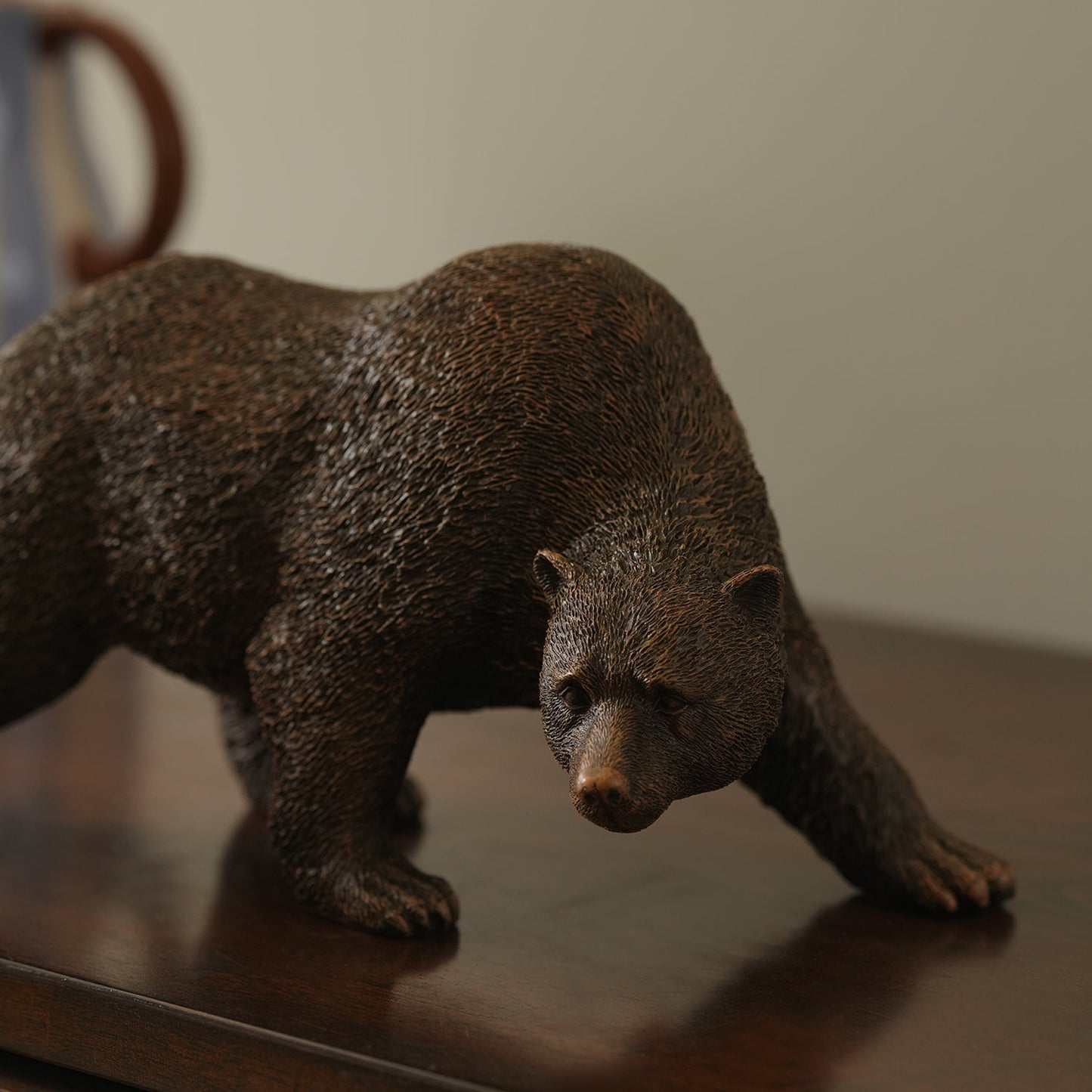 Brown Polyresin Walking Bear